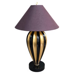 Sculptural Black and Gold Table Lamp by Leeazanne for Lam Lee Group