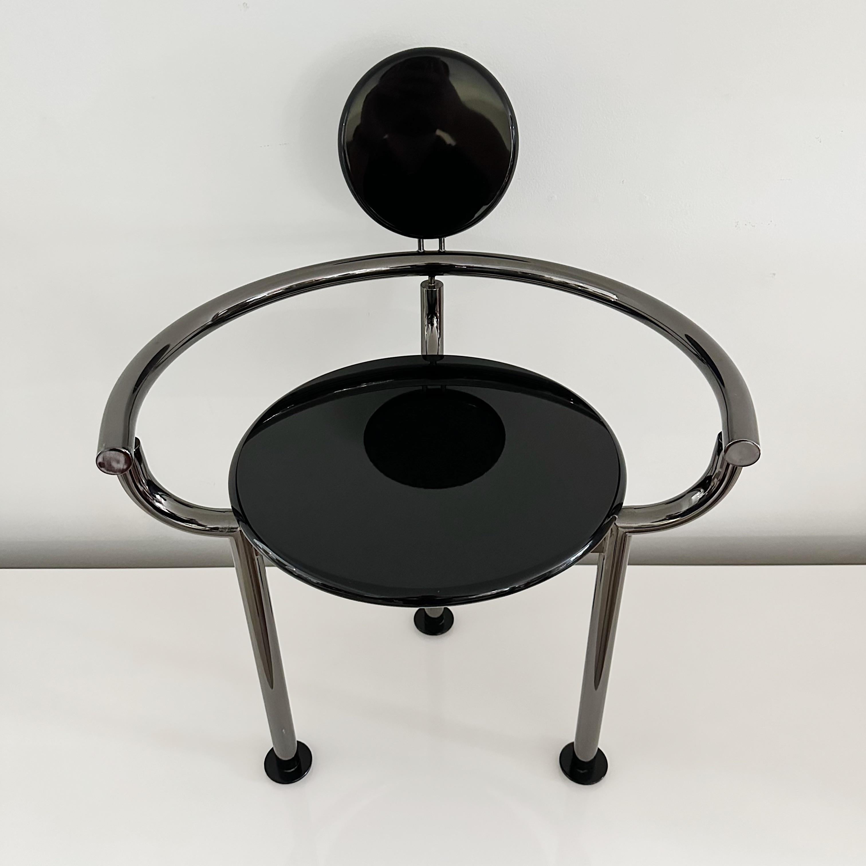 black vanity chair