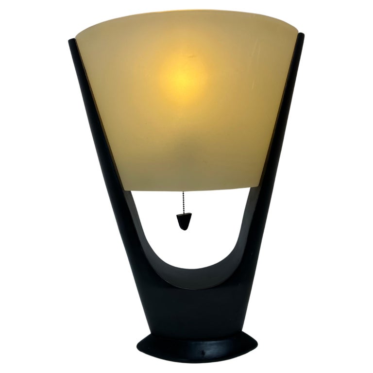 Sculptural Black Table Lamp For Sale at 1stDibs