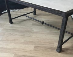 Sculptural Blackened Bronze Low Table in the style of Giacometti, France, 1950