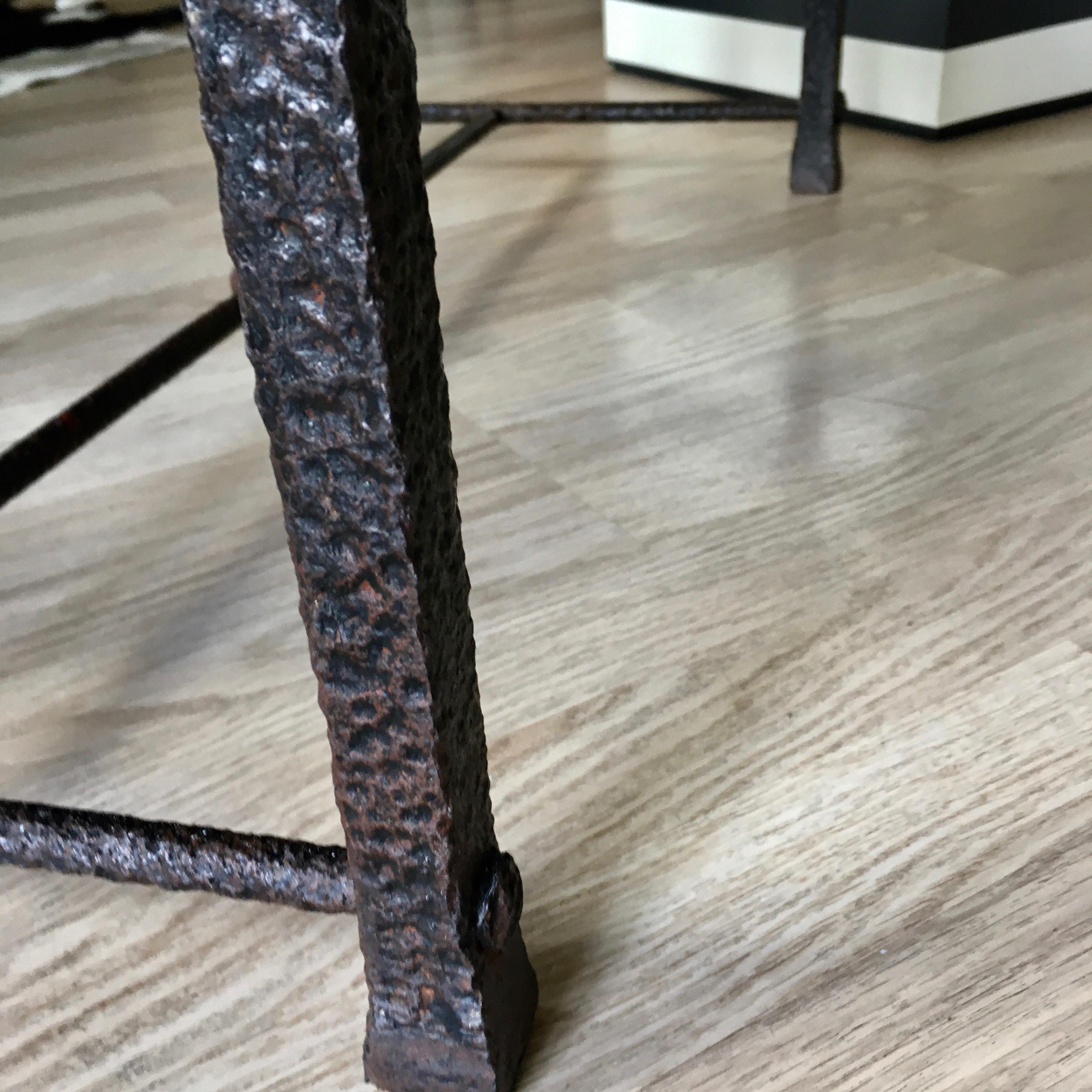 Sculptural Blackened Bronze Low Table in the style of Giacometti, France, 1950 1