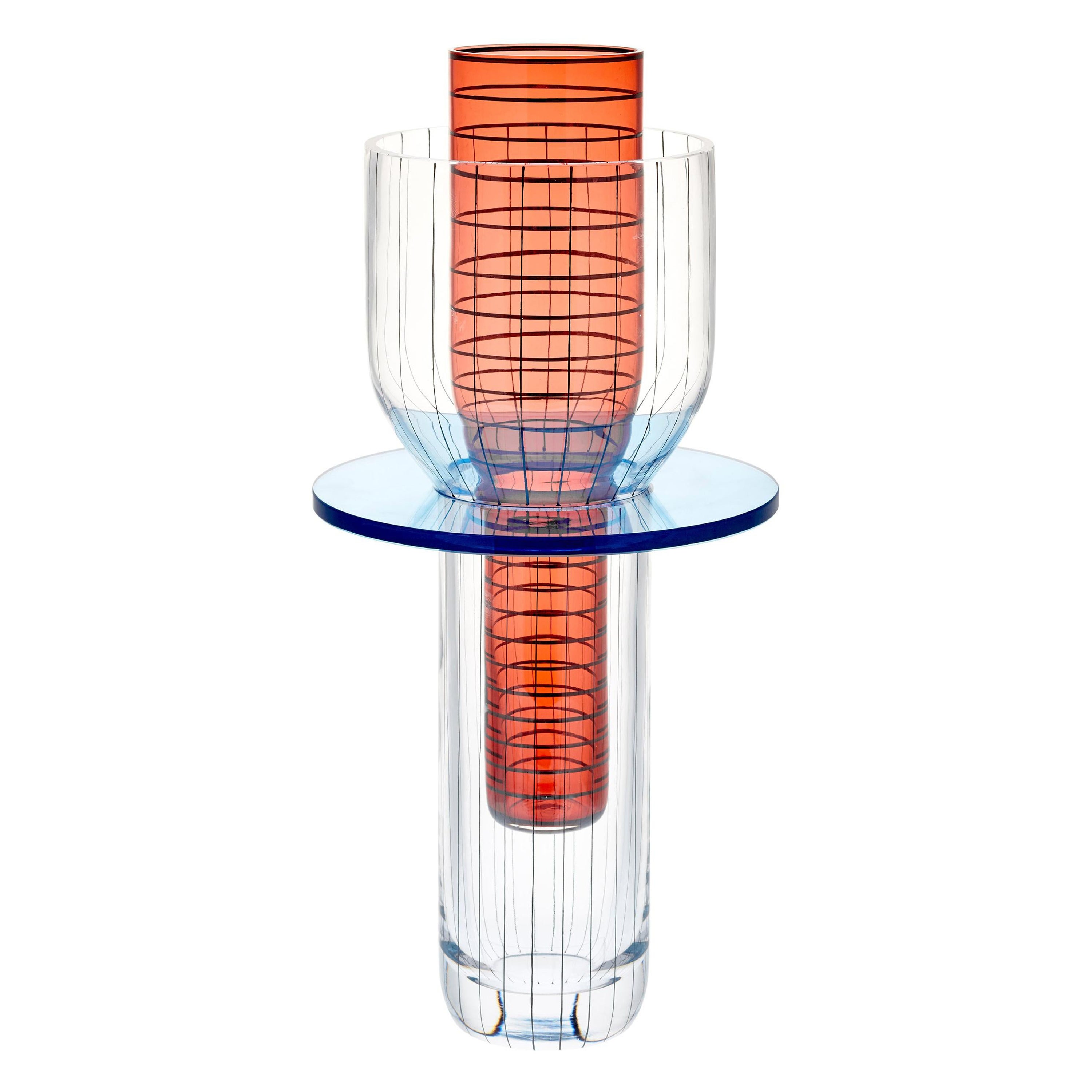 Vase sculptural en verre soufflé "Toy" de Guillaume Delvigne en vente