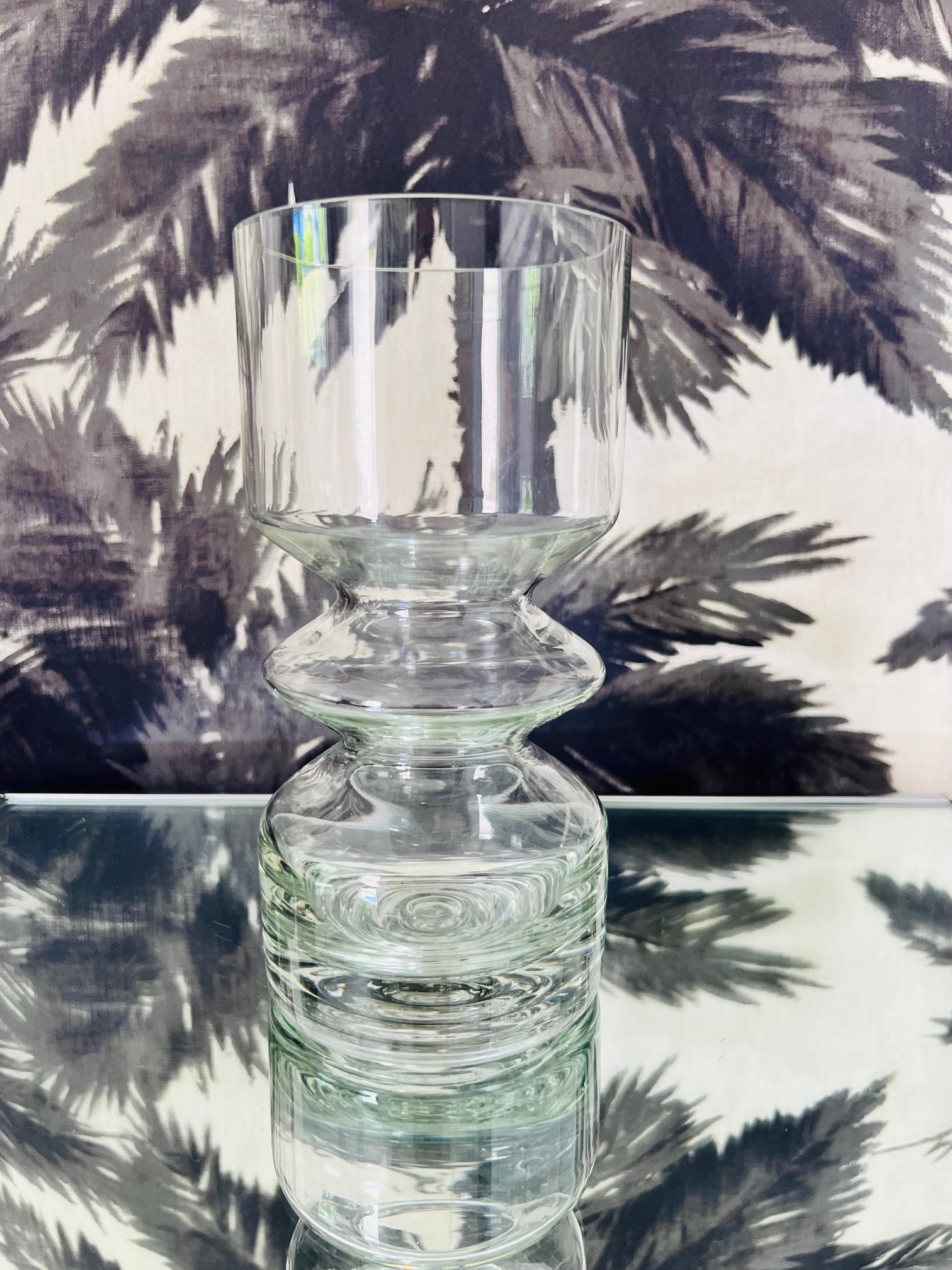Fait main Vase sculptural en verre soufflé de Riihimen Lasi Oy, Finlande, vers les années 1960 en vente