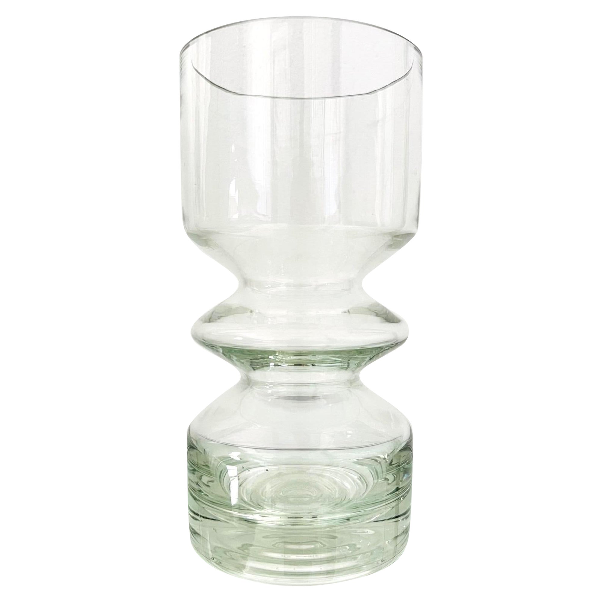 Skulpturale Vase aus geblasenem Glas von Riihimen Lasi Oy, Finnland, ca. 1960er Jahre