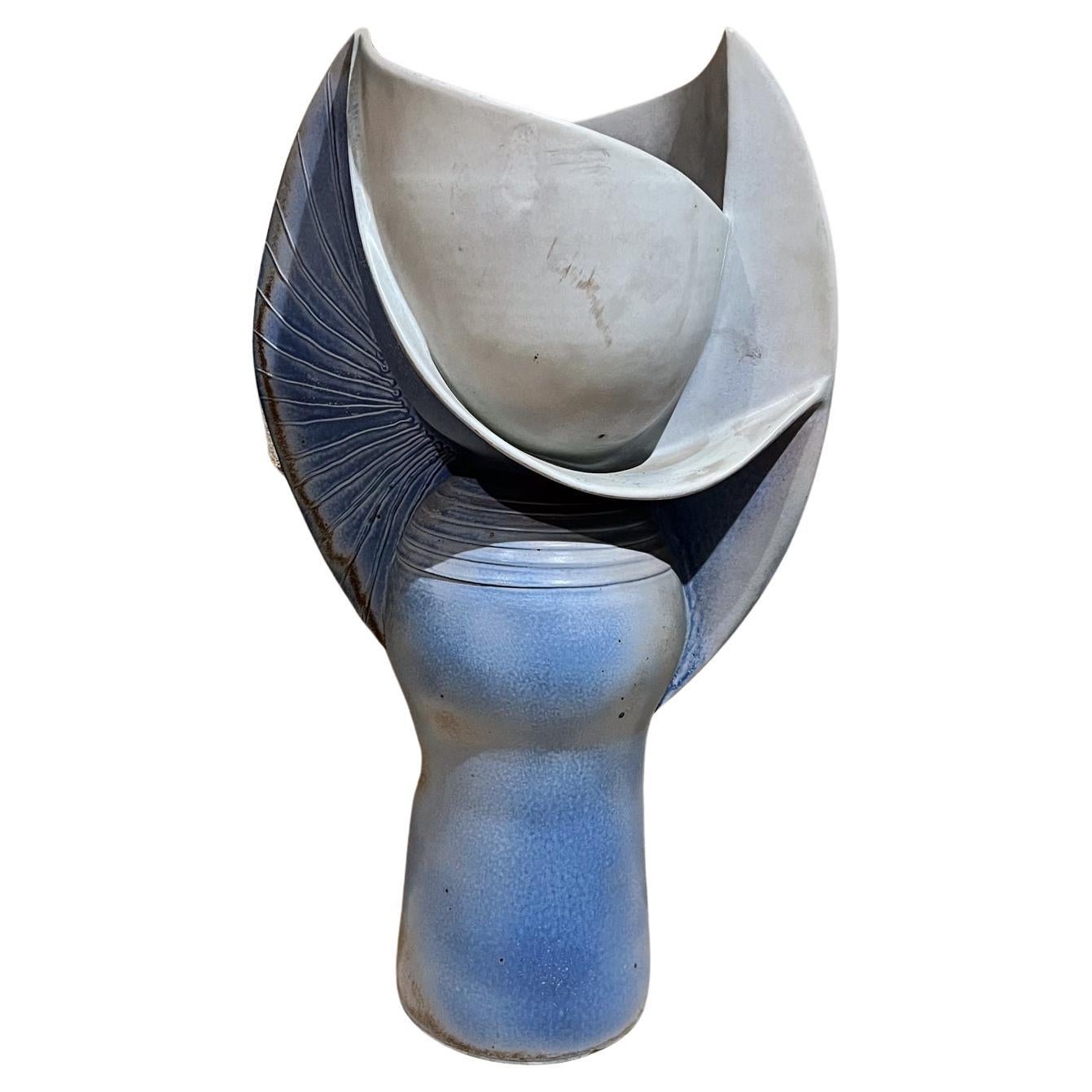 Cerámica escultórica azul Studio Pottery by Sclight