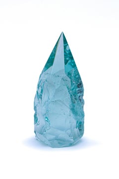 Skulpturale blaue Lavaglaspunkte mit natürlichen Formindenzen