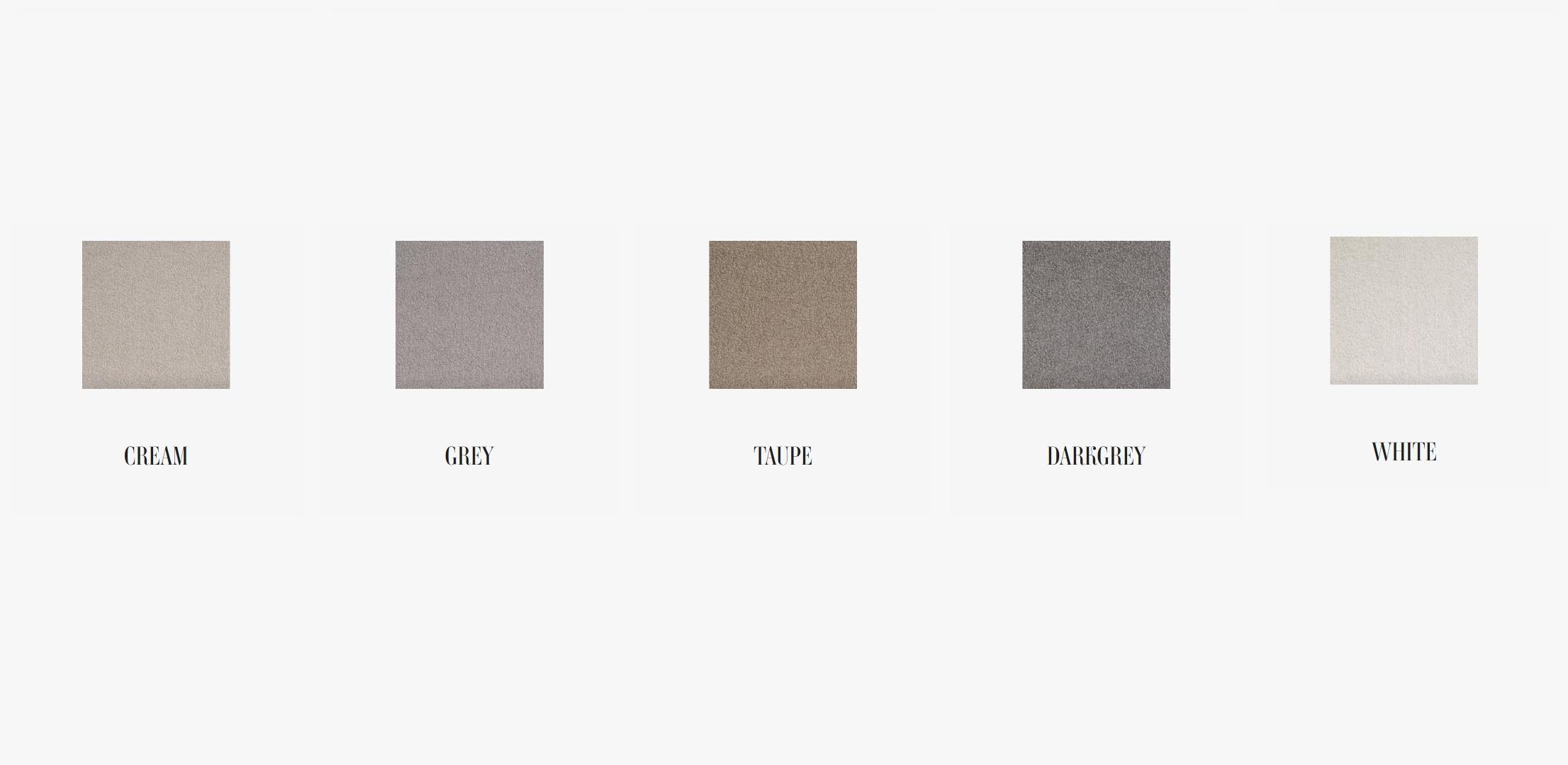 XXI secolo e contemporaneo Sedia da pranzo scultorea in bouclé con base a piedistallo - Set di sei sedie in bouclé taupe in vendita
