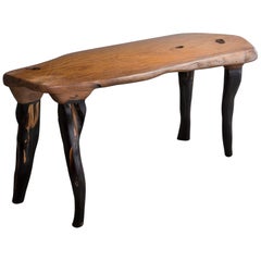 Sculptural "Bovin" Carved African Hardwood Bench by Babacar Niang, 2014