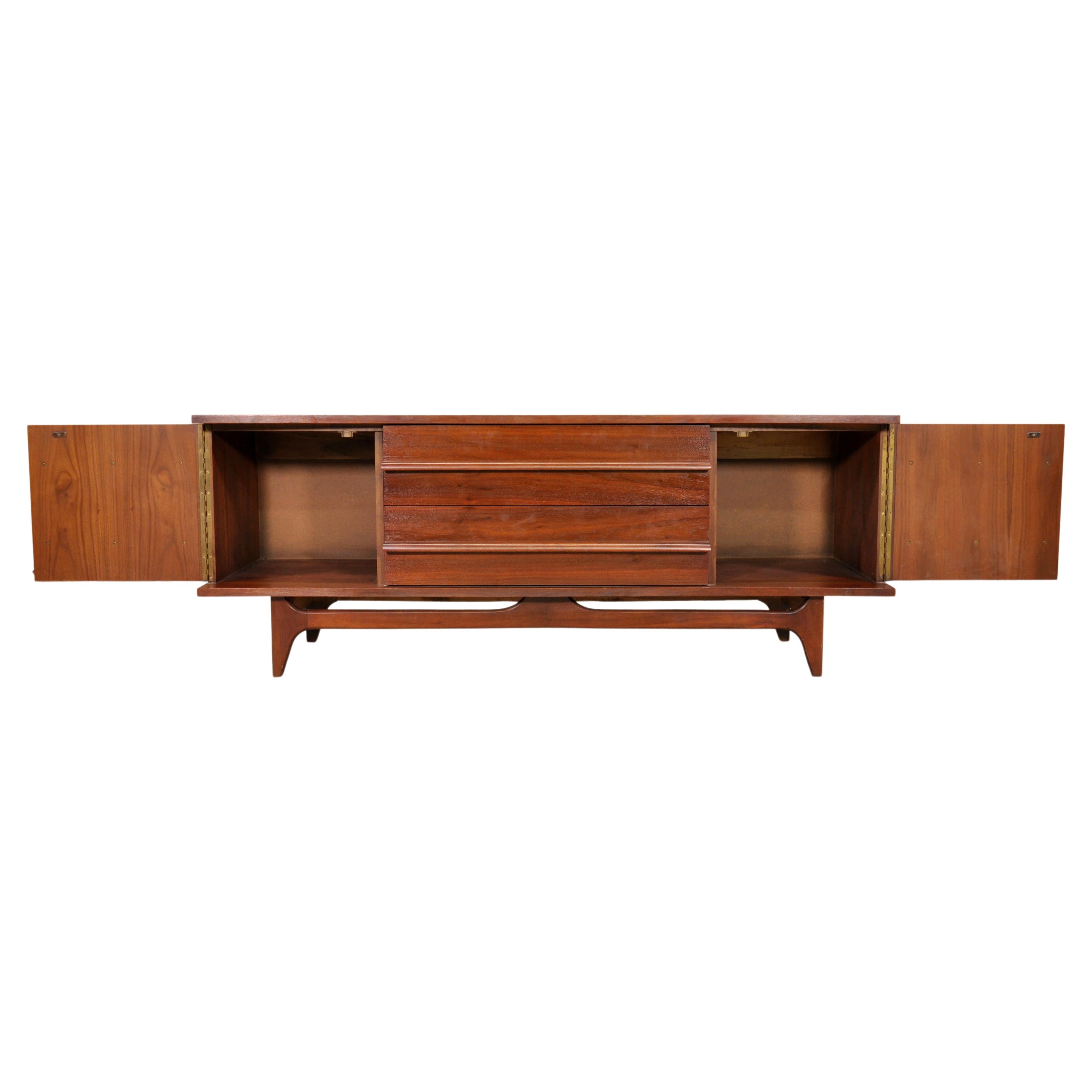 20th Century Sculptural Bow-Front Cabinet or Credenza by Young Manufacturing Co