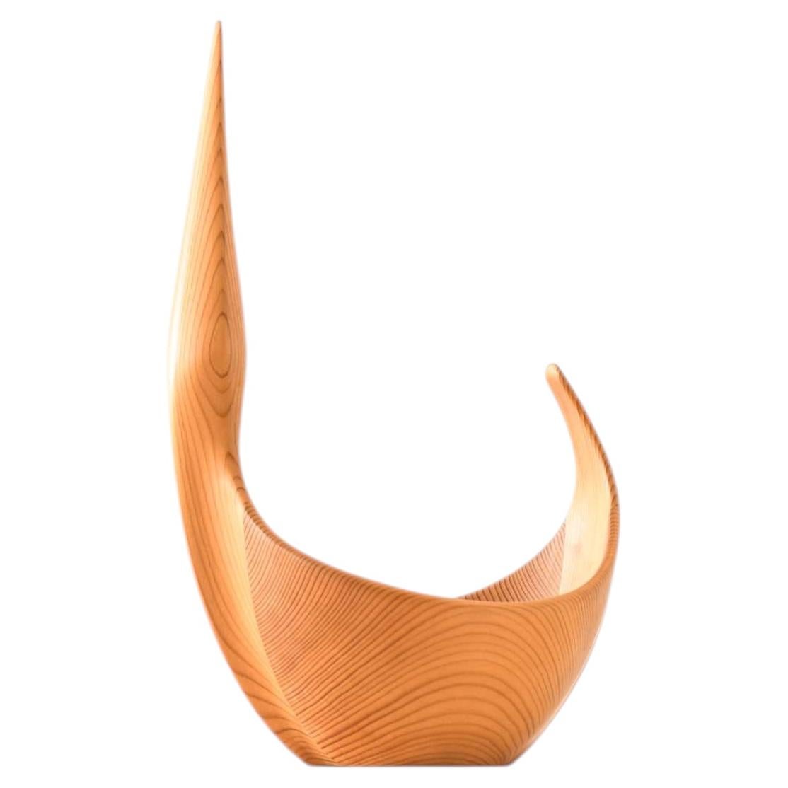 Sculptural Bowl in Pine by Johnny Mattsson, 1950s