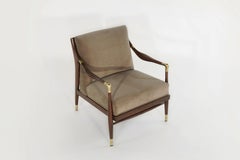 Sculptural Brass-Accented Lounge Chair, Jamestown Royal, 1950s