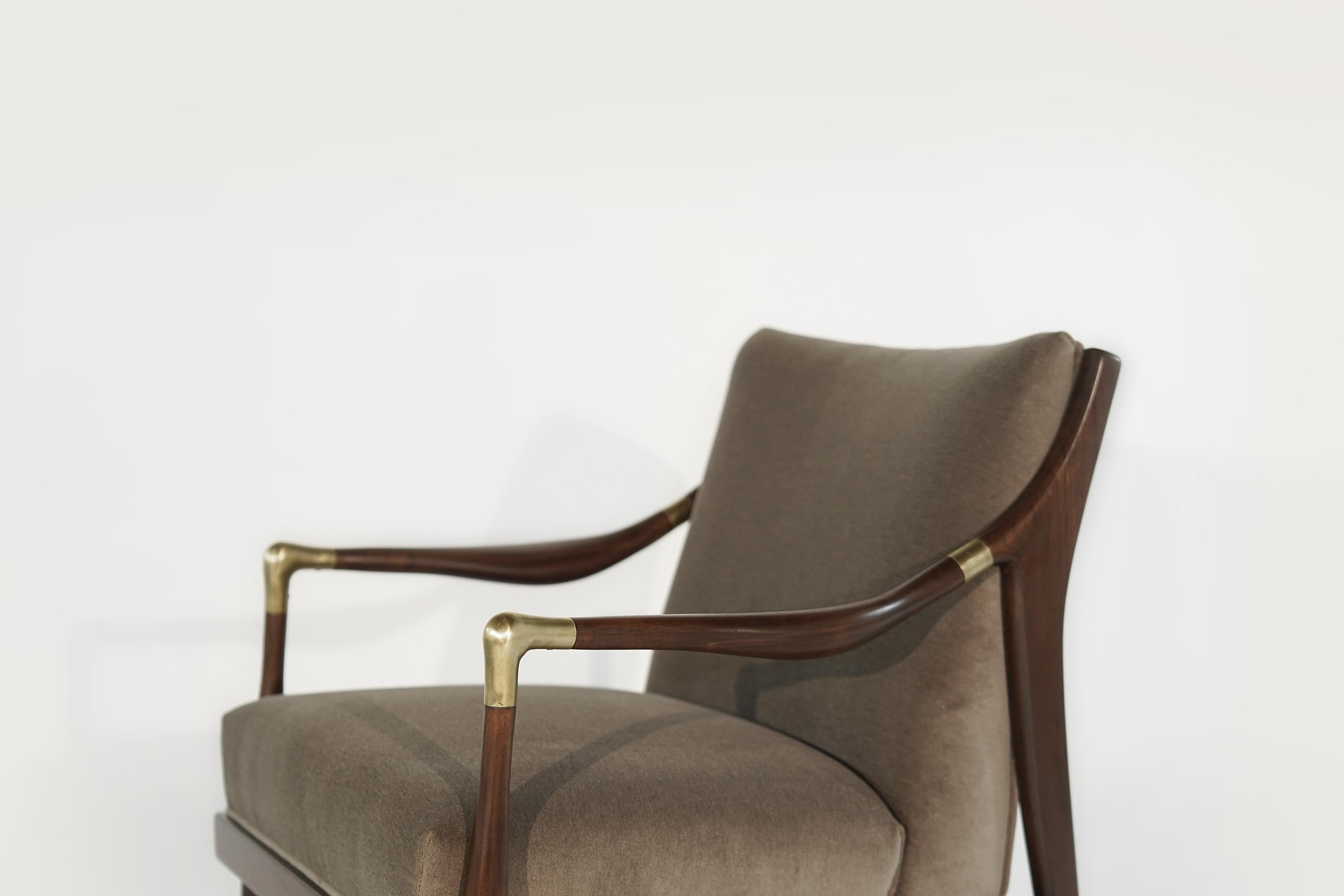Sculptural Brass-Accented Lounge Chair, Jamestown Royal, 1950s 1