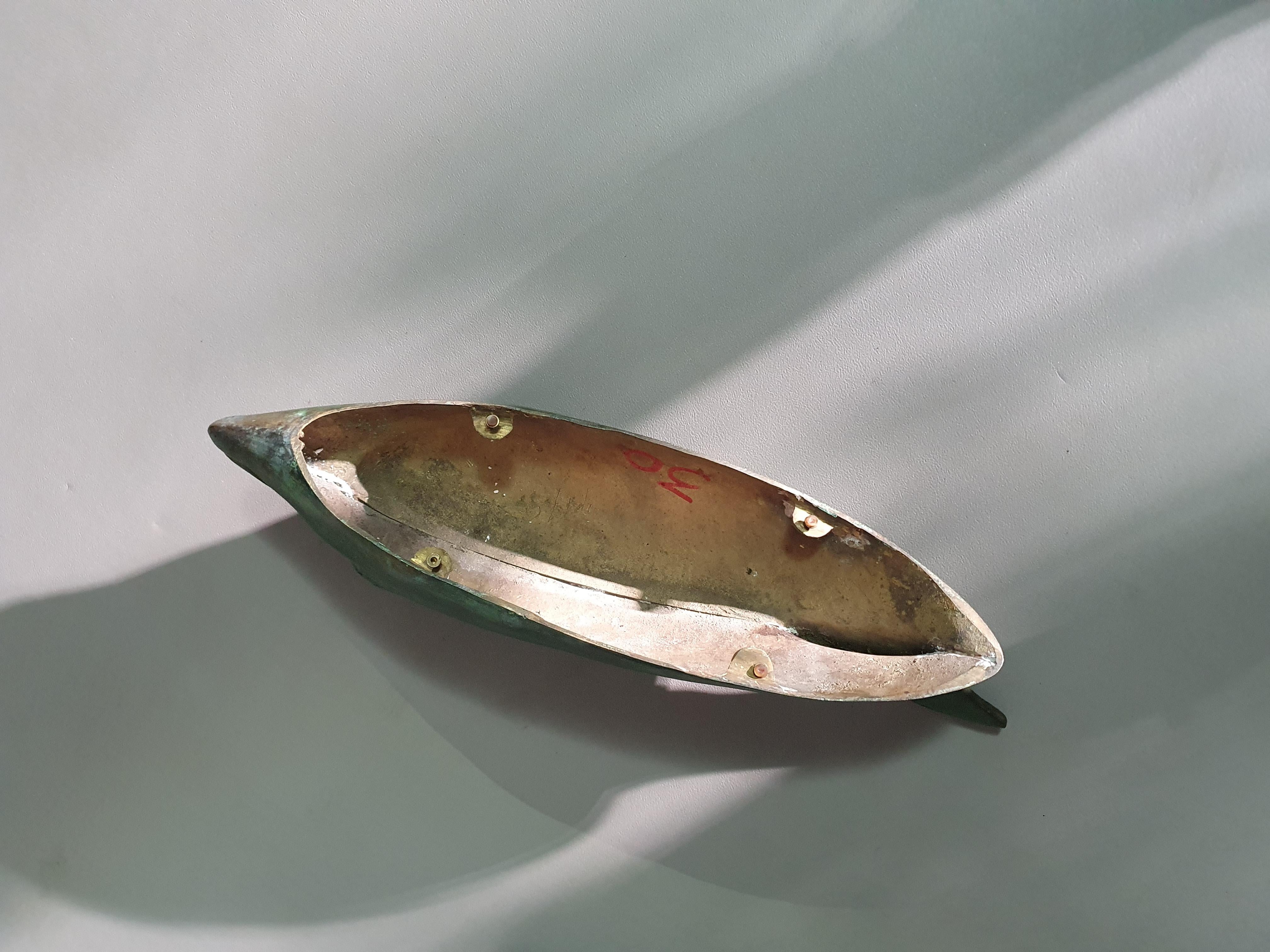 Sculptural Brass and Glass Dolphin Coffee Table, Paris, France, 1970s For Sale 2
