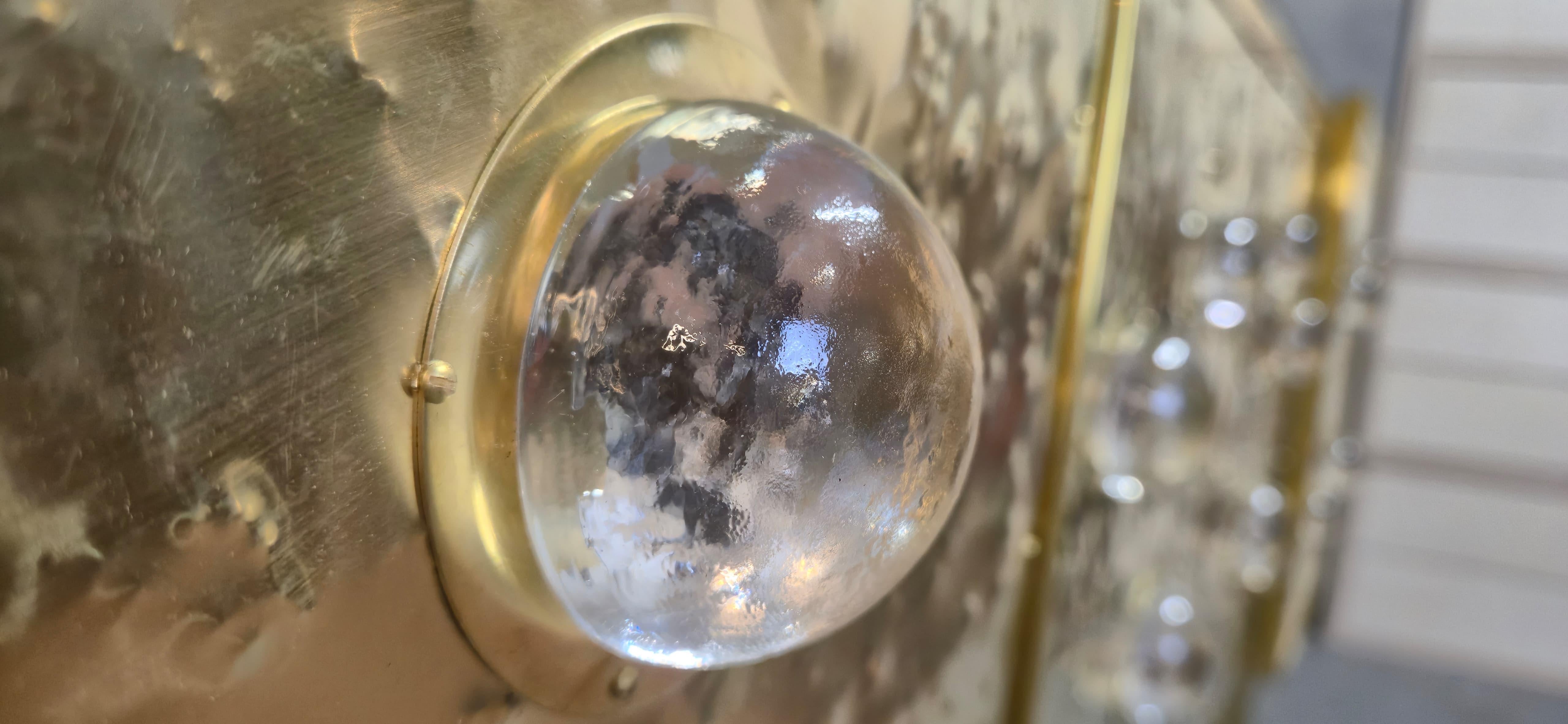 Buffet sculptural en laiton et verre de Murano par Justfurnituress, Italie sur mesure en vente 7