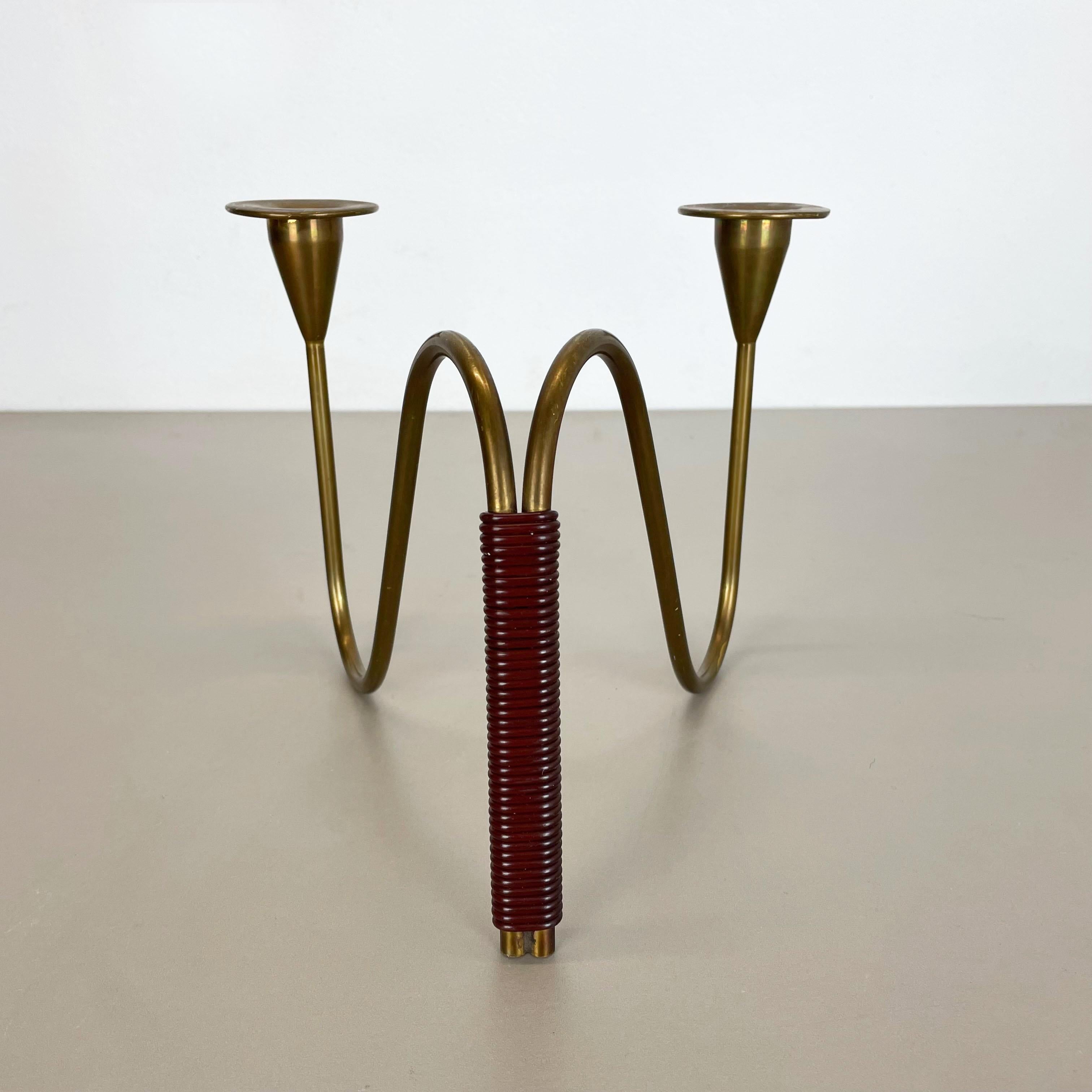 Sculptural Brass Candleholder Object by Günter Kupetz for WMF, Germany 1950s For Sale 3