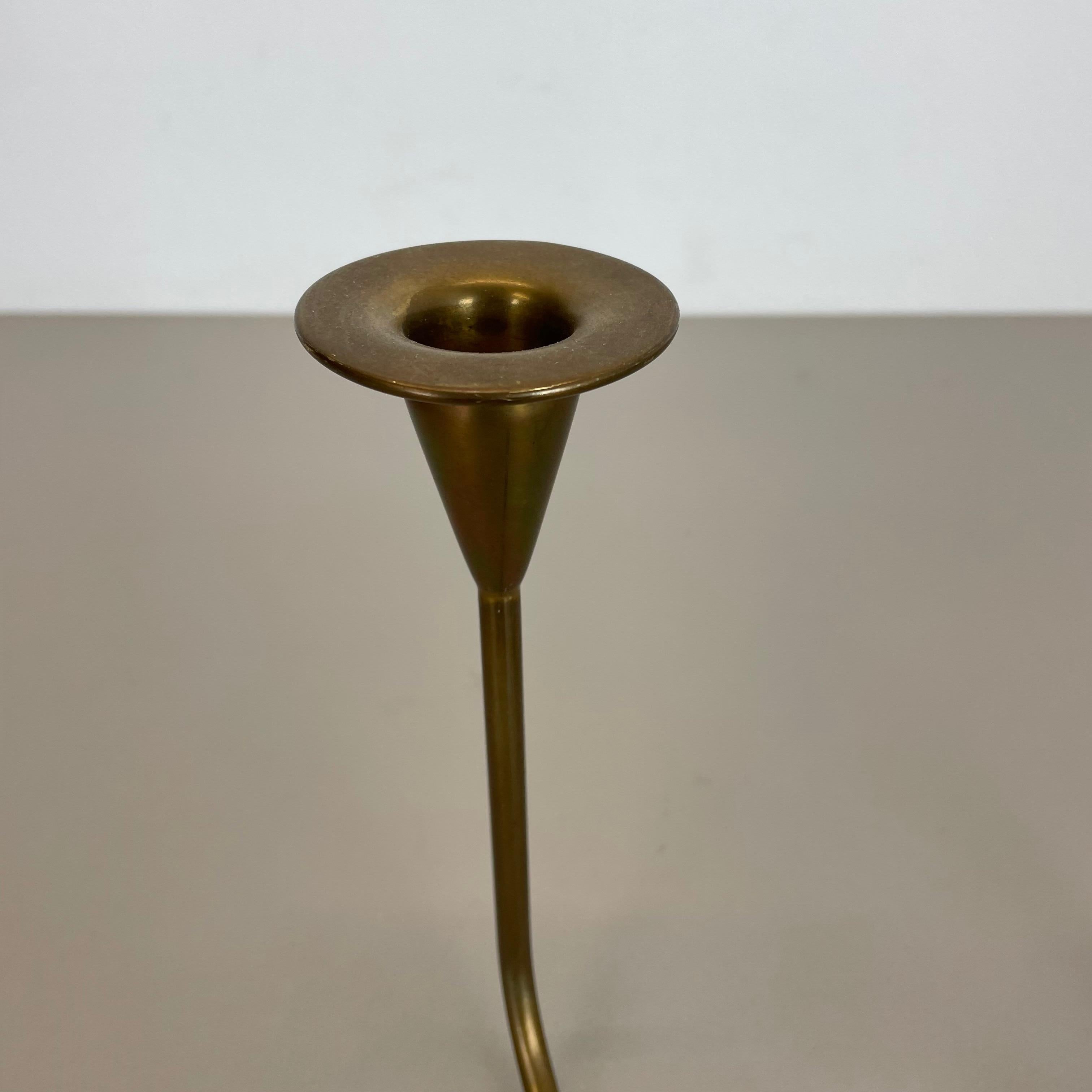 Sculptural Brass Candleholder Object by Günter Kupetz for WMF, Germany 1950s For Sale 5
