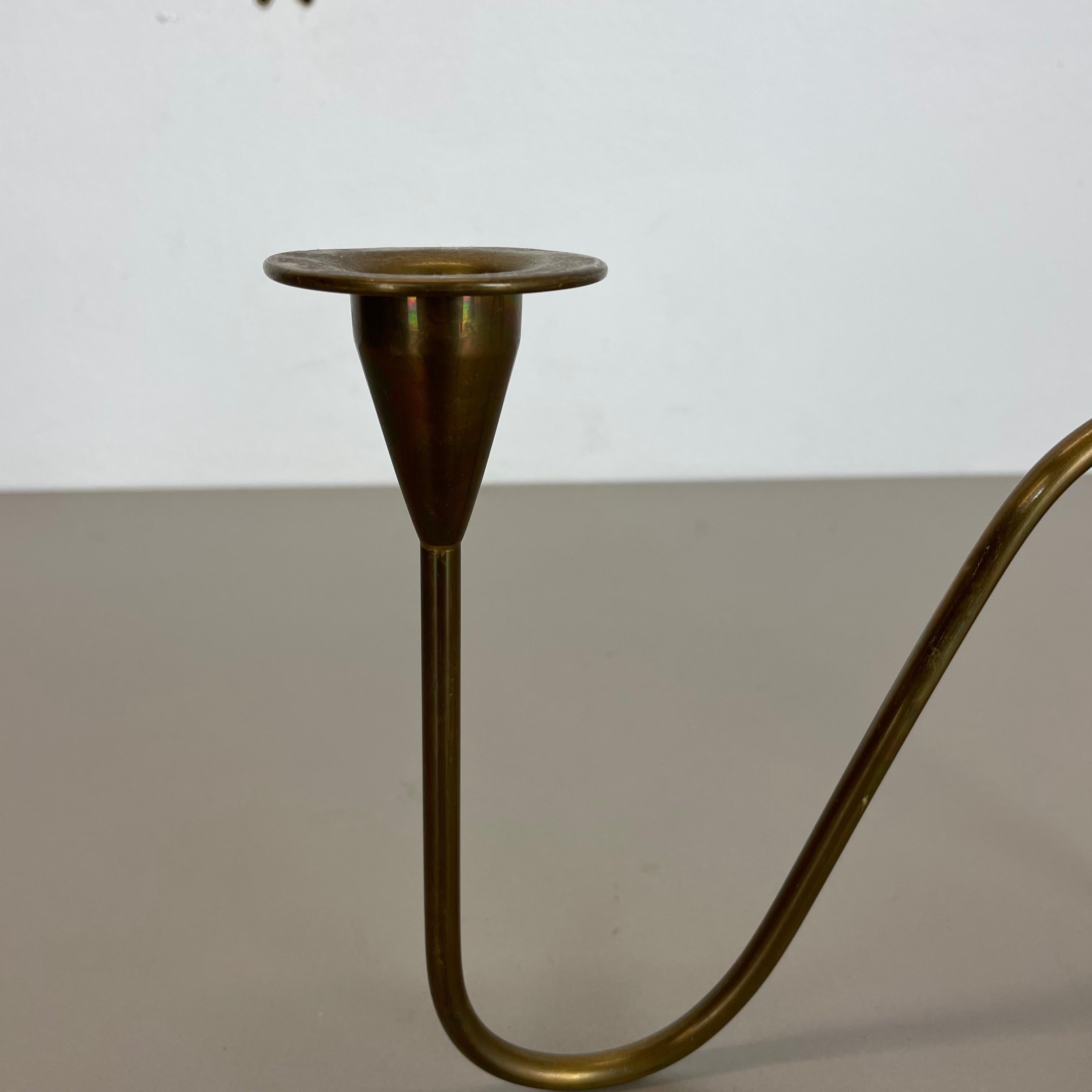 Metal Sculptural Brass Candleholder Object by Günter Kupetz for WMF, Germany 1950s For Sale