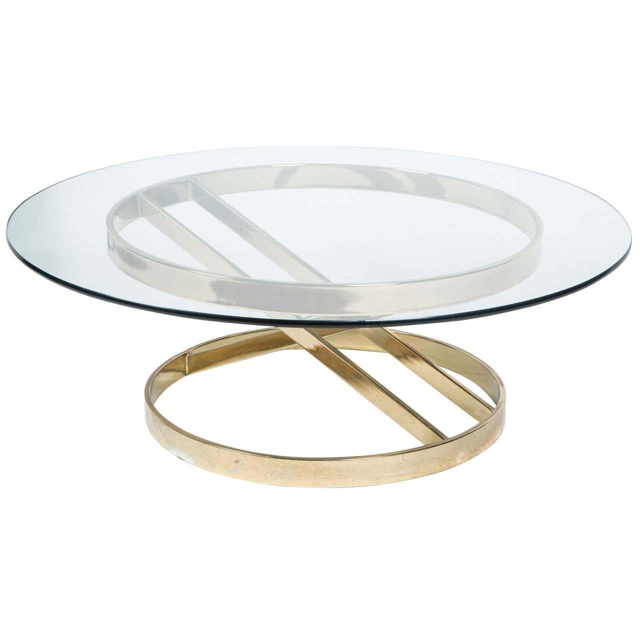 Late 20th Century Sculptural Brass Cocktail Table in the Style of Milo Baughman