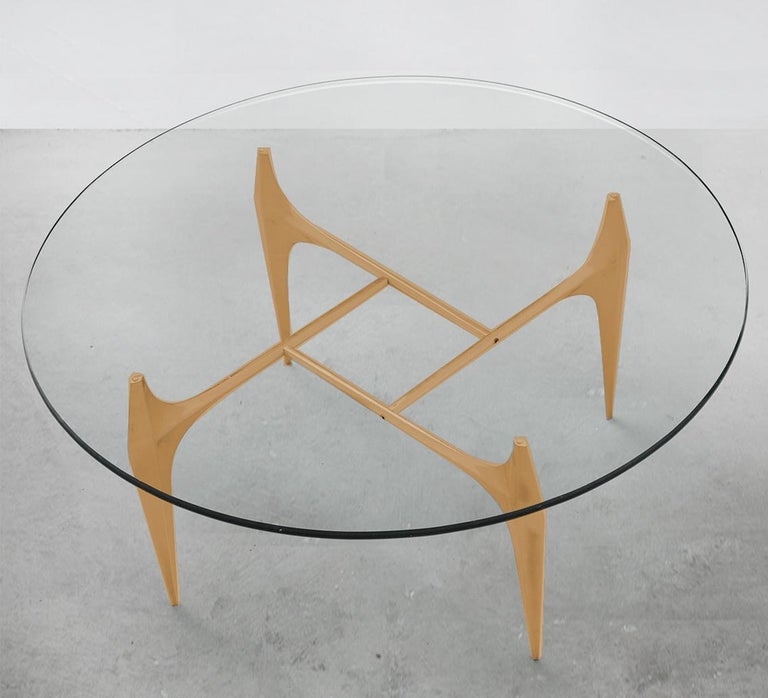 Sculptural Brass Coffee or Side Table by Knut Hesterberg, 1960 For Sale 4