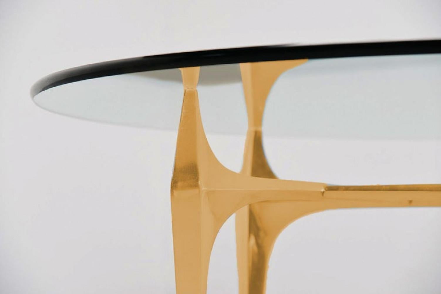 Sculptural Brass Coffee or Side Table by Knut Hesterberg, 1960 For Sale 2