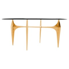 Sculptural Brass Coffee or Side Table by Knut Hesterberg, 1960