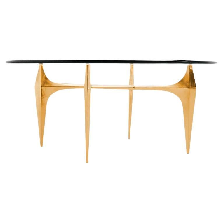 Sculptural Brass Coffee or Side Table by Knut Hesterberg, 1960 For Sale