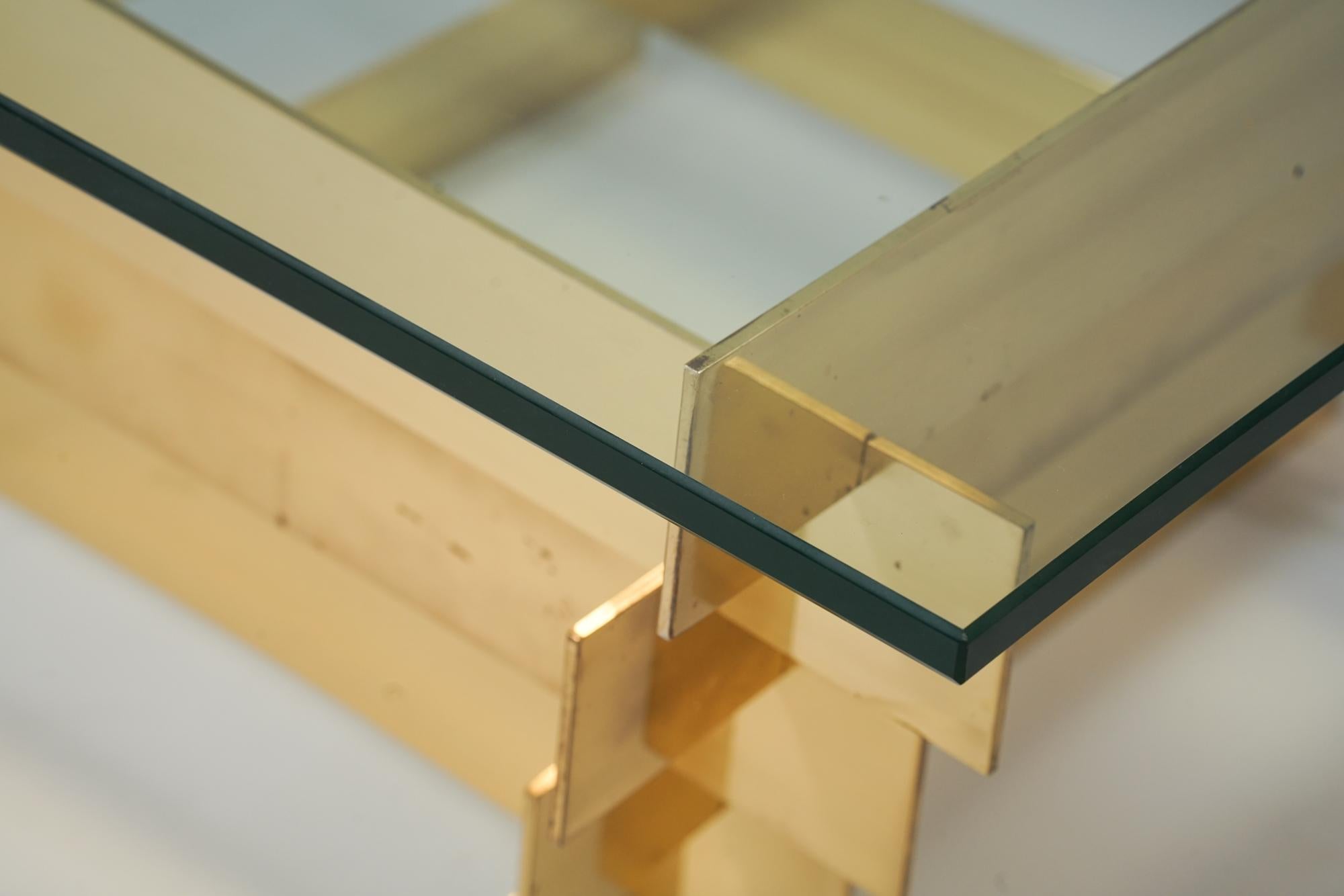 Sculptural Brass Coffee Table, David Hicks, 1970s 1