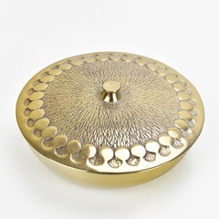 Boîte à bijoux décorative brutaliste mi-siècle moderne