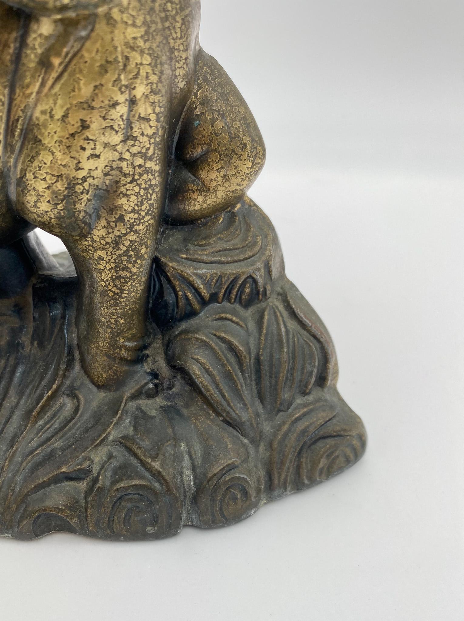 Skulpturale Elefanten-Buchstützen aus Messing,  1970's  im Angebot 2