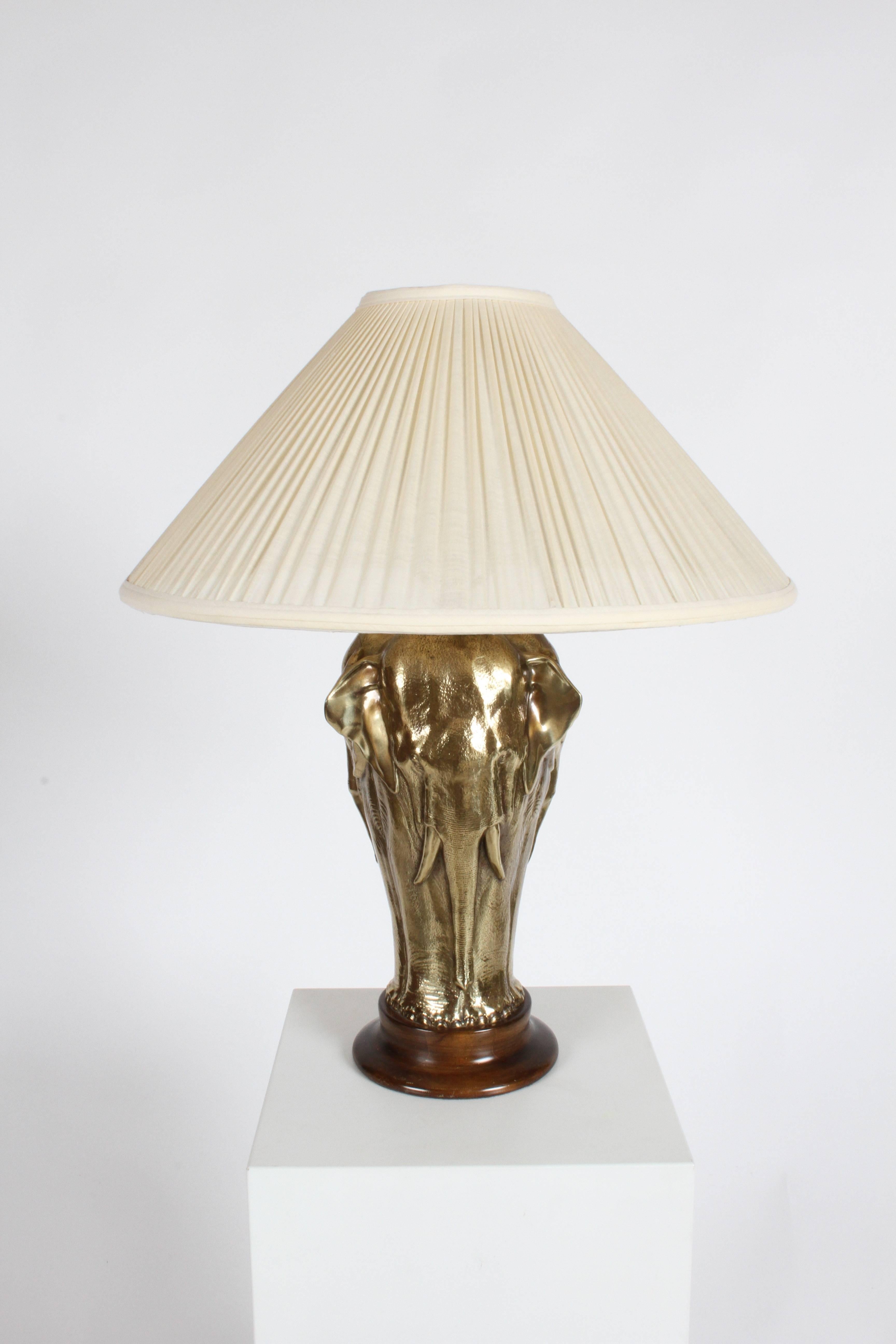 Sculptural Brass Elephant Lamp by Frederick Cooper 1
