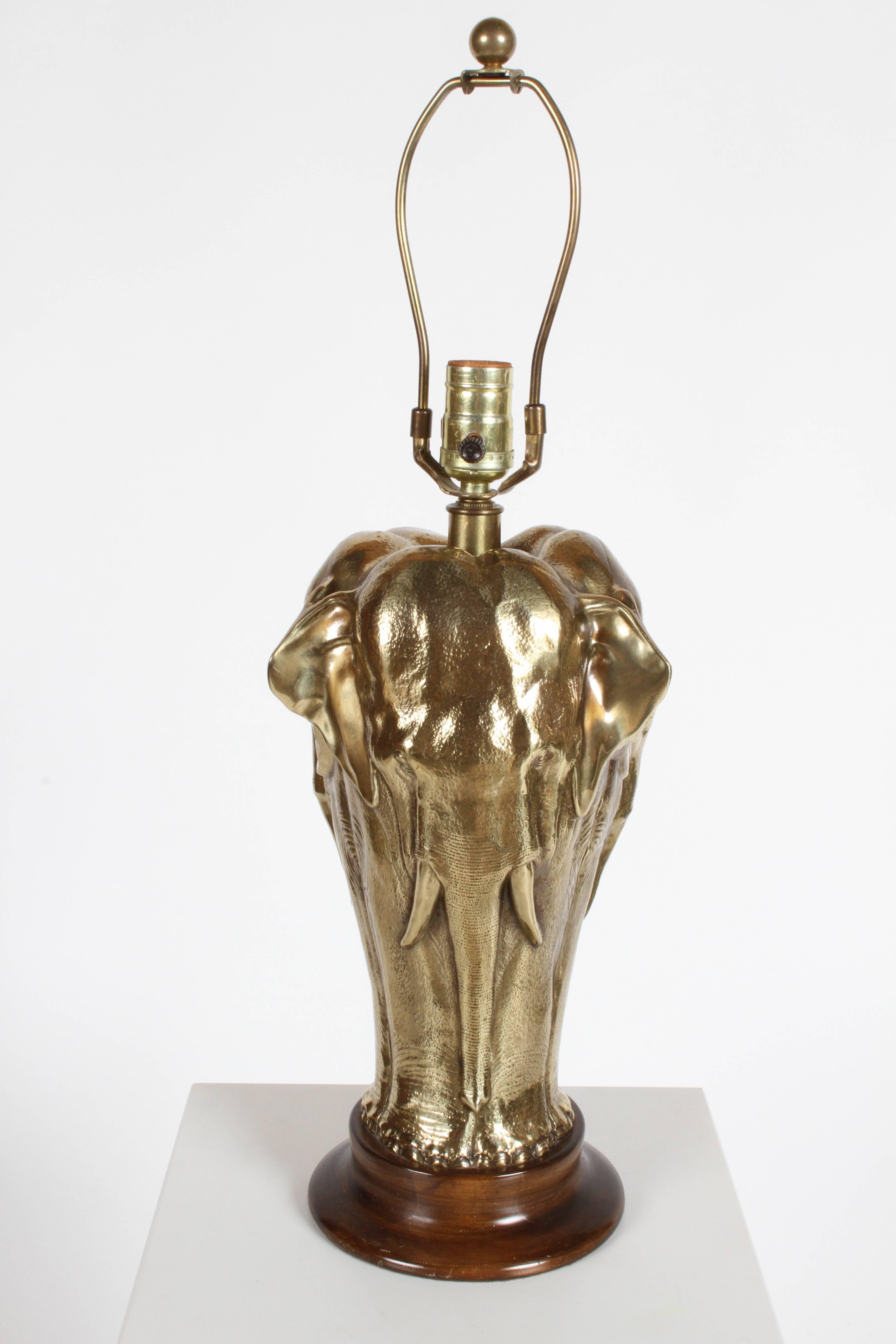 Sculptural Brass Elephant Lamp by Frederick Cooper 3