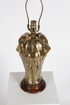 Sculptural Brass Elephant Lamp by Frederick Cooper