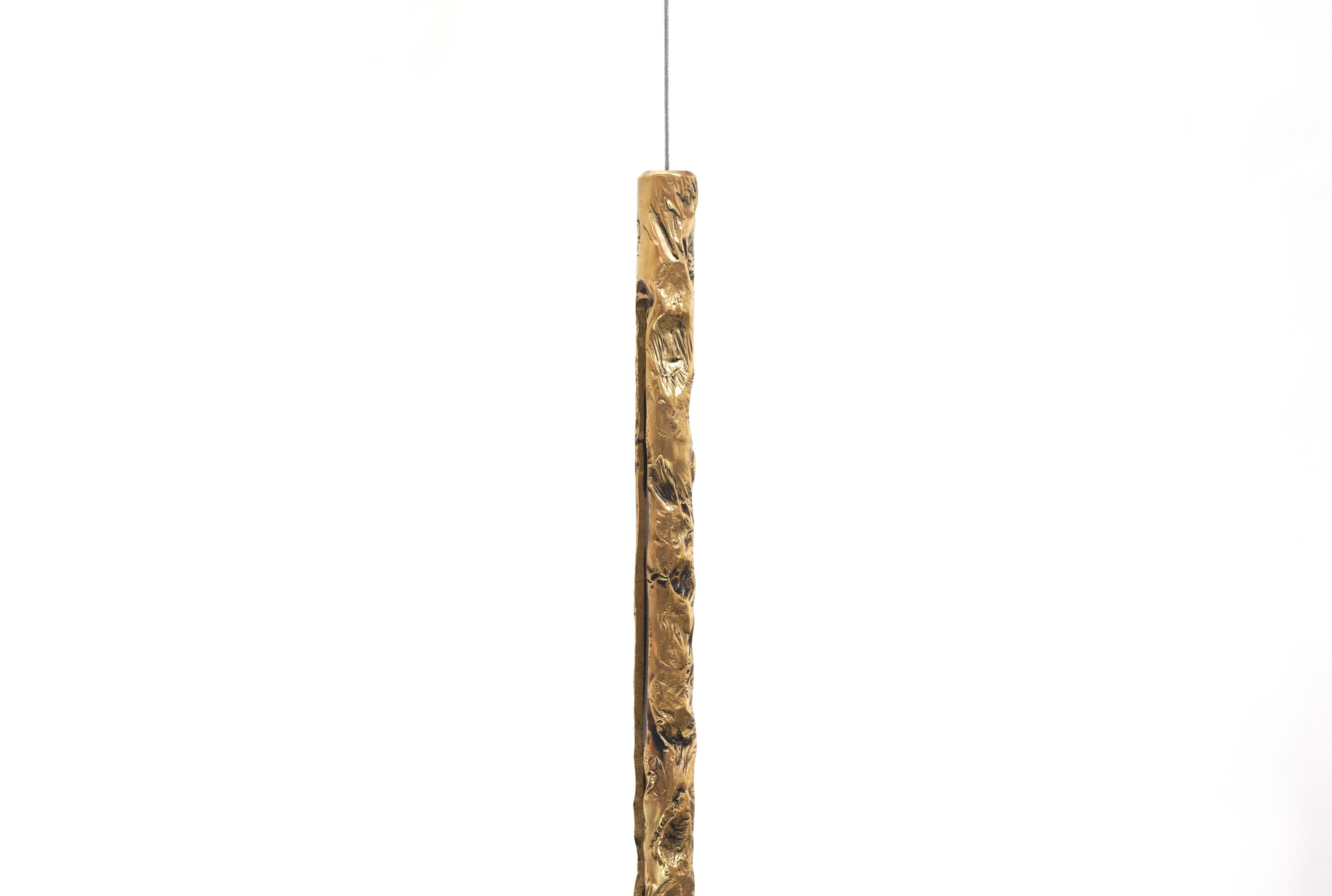 Post-Modern Sculptural Brass Floor Lamp Howl by Morghen Studio For Sale