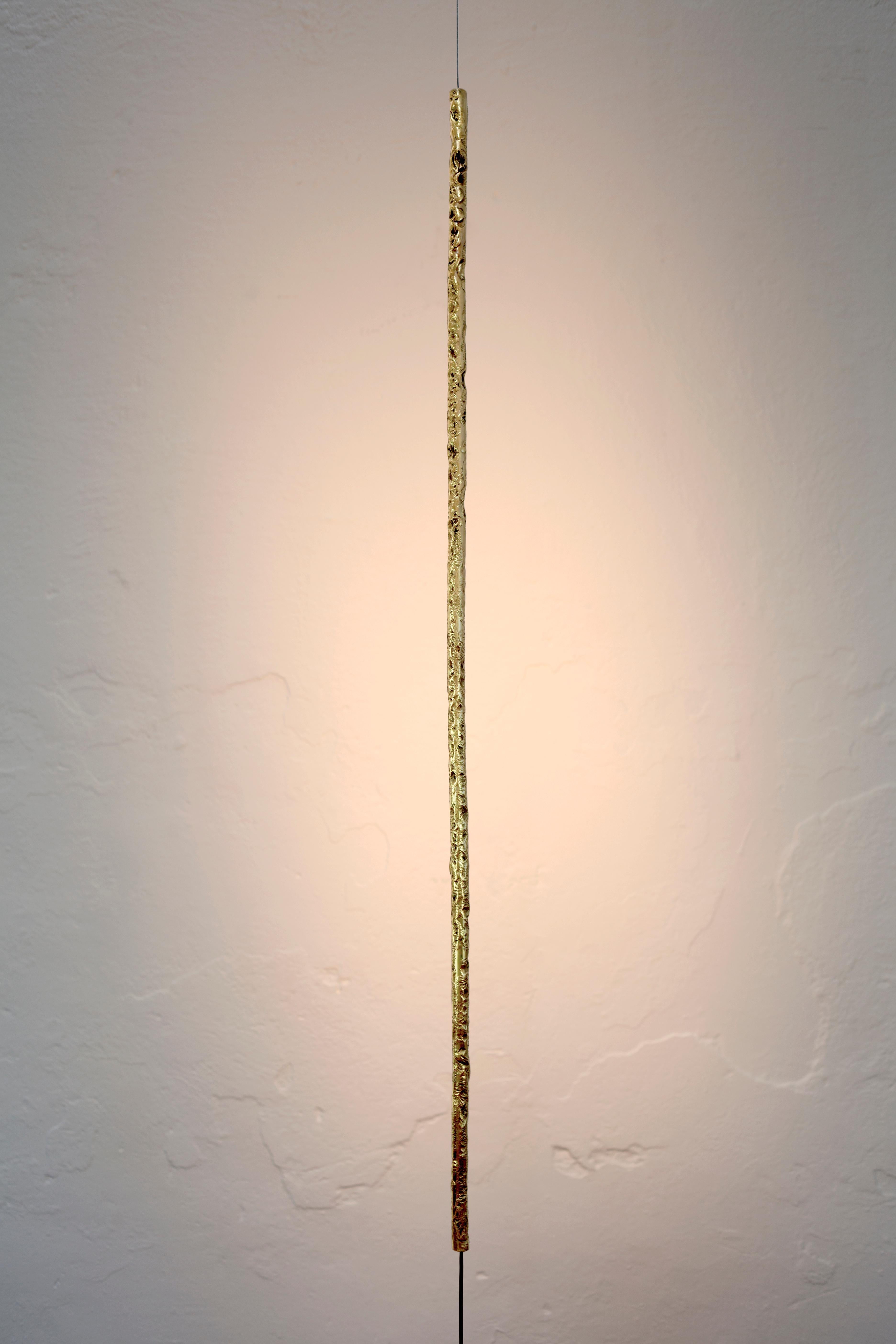 Italian Sculptural Brass Floor Lamp Howl by Morghen Studio For Sale