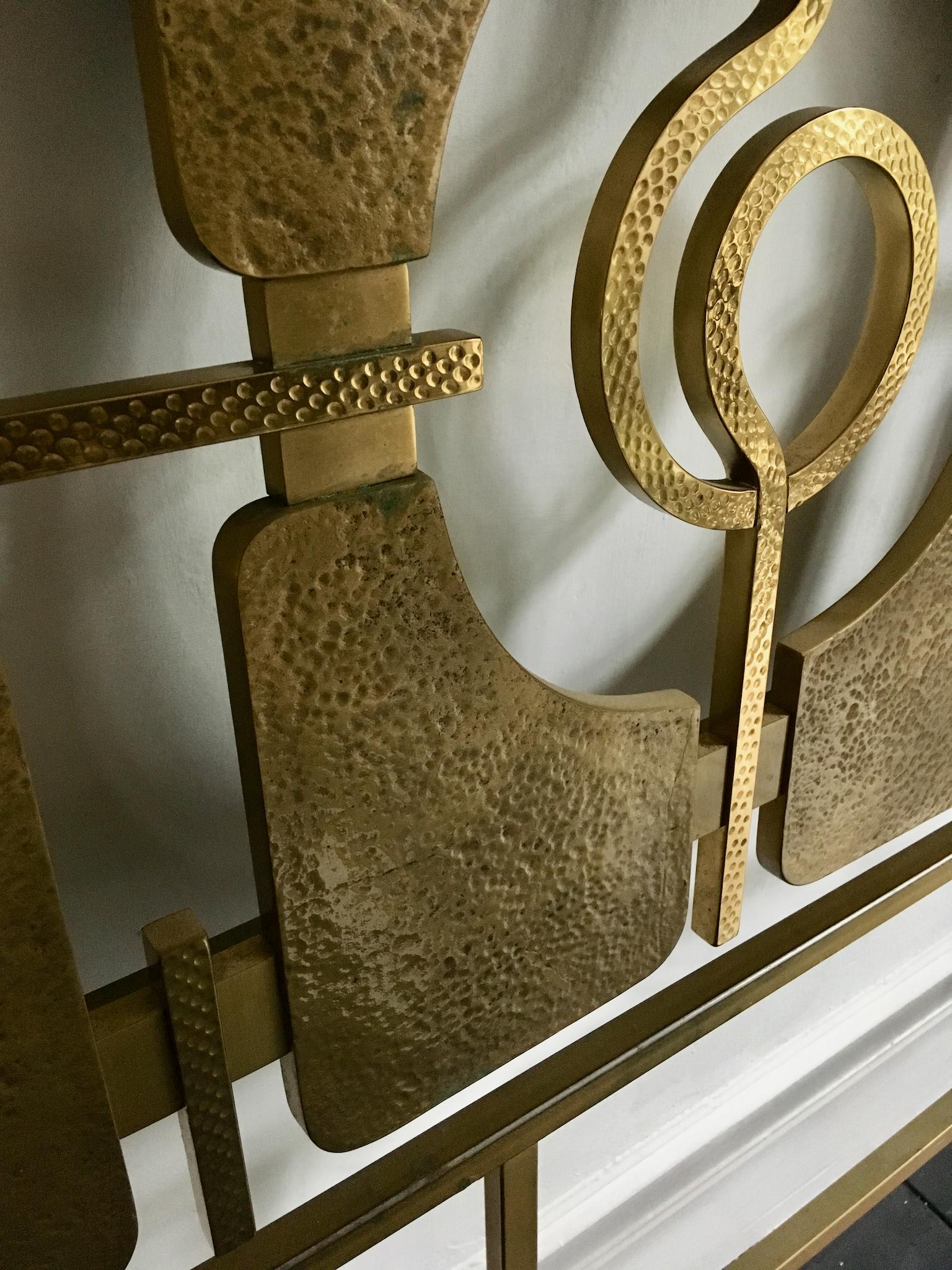 Sculptural Brass Headboard by Luciano Frigerio, Italy, 1960s 3