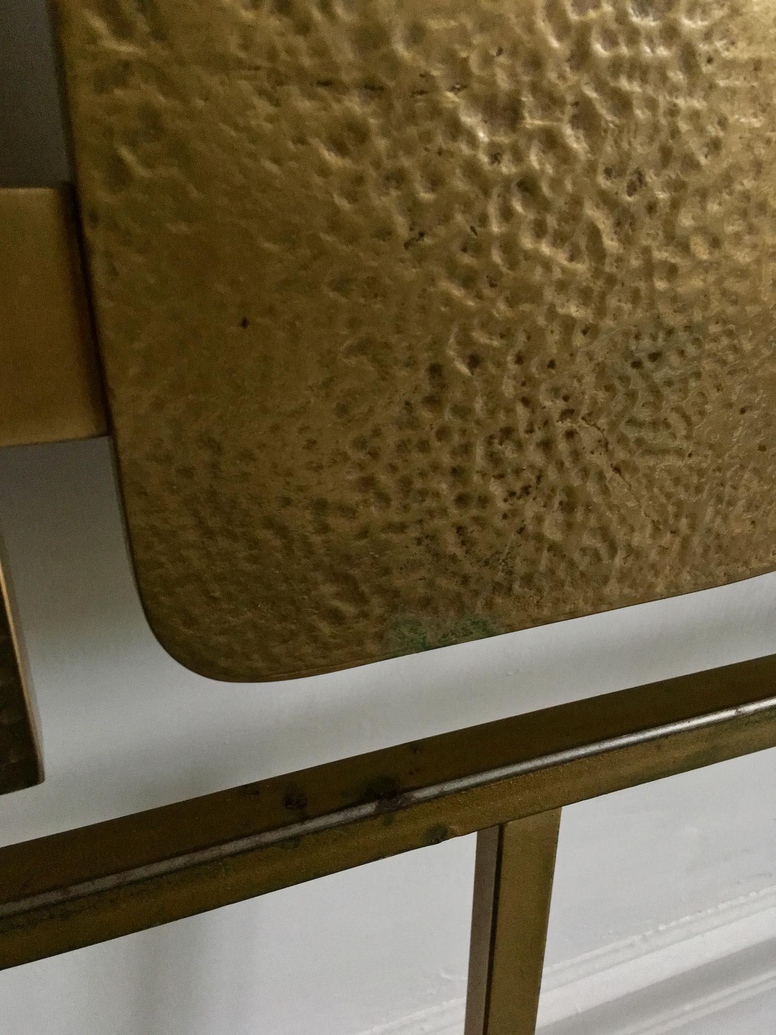 Sculptural Brass Headboard by Luciano Frigerio, Italy, 1960s 2