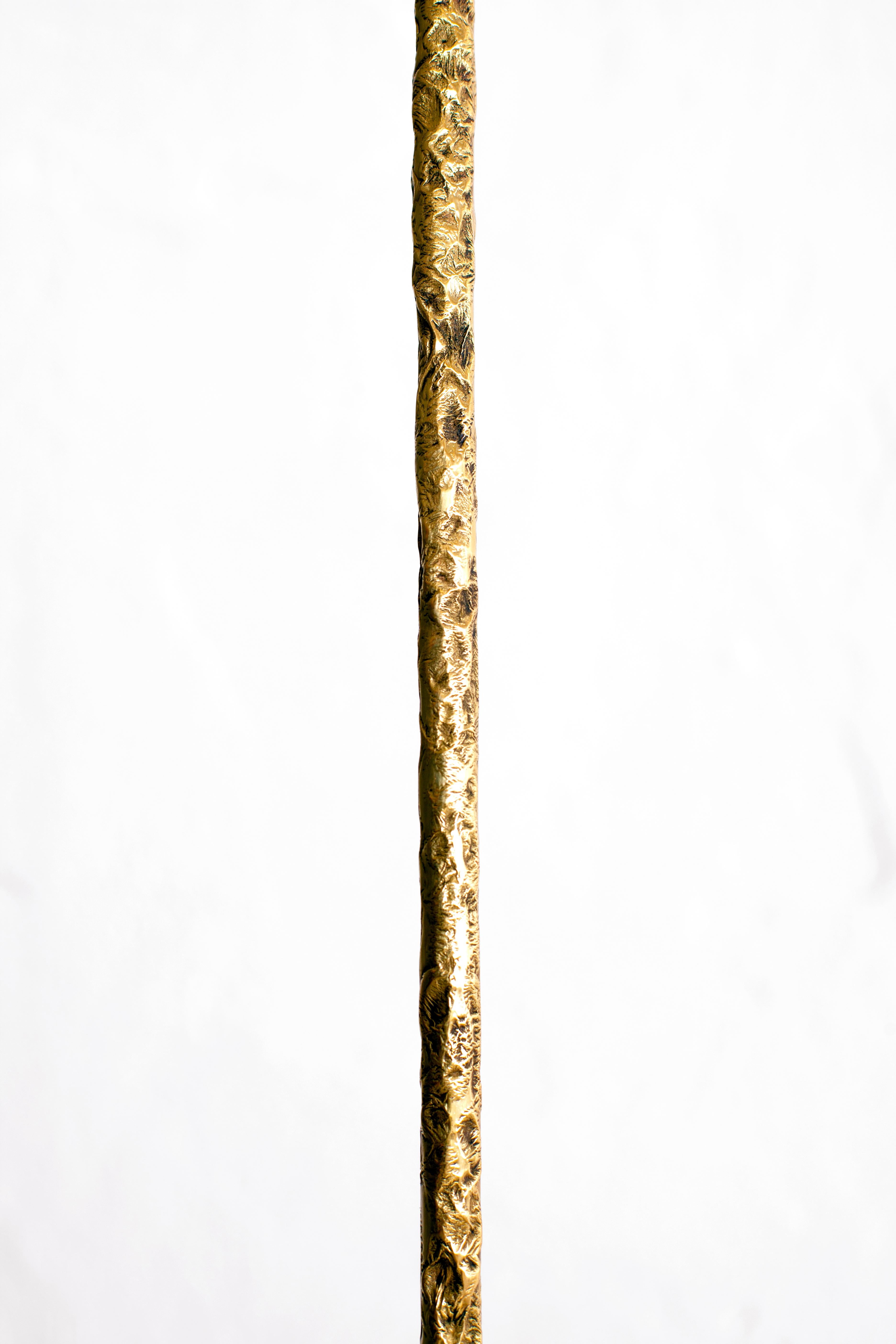 Italian Sculptural Brass Light Pendant Howl