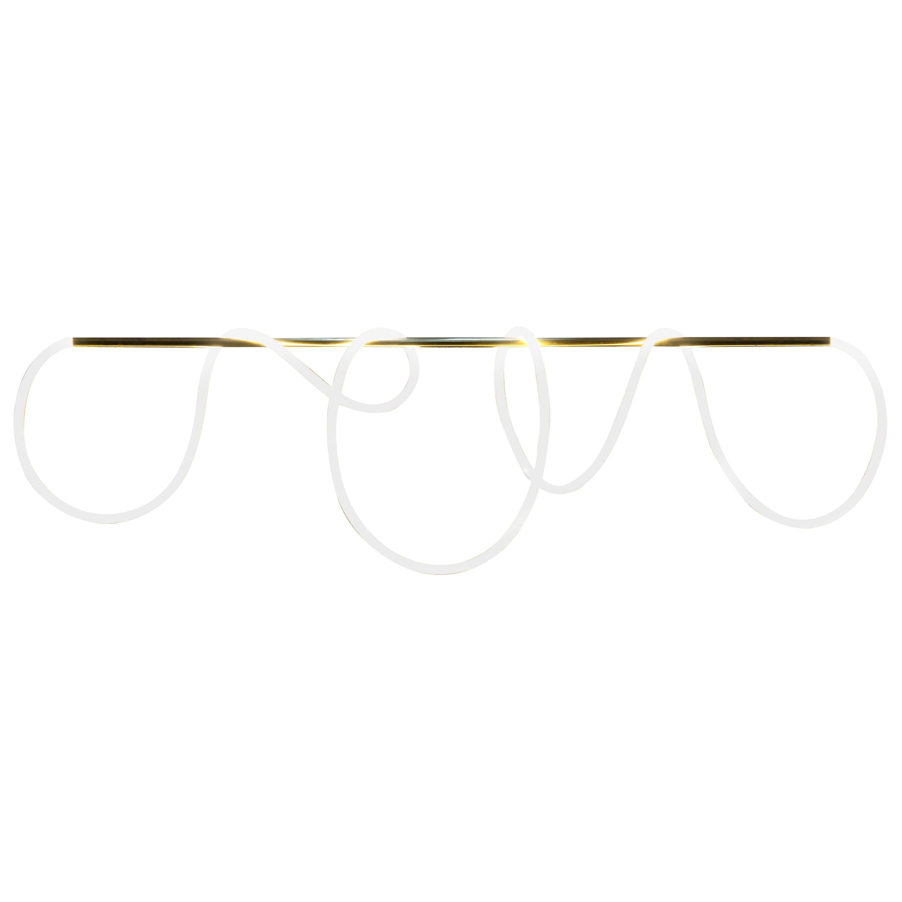 Shiva, Sculptural Brass Light Pendant by Morghen