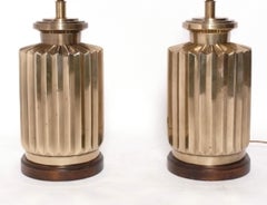 Lampes sculpturales en laiton du milieu du siècle par Frederick Cooper