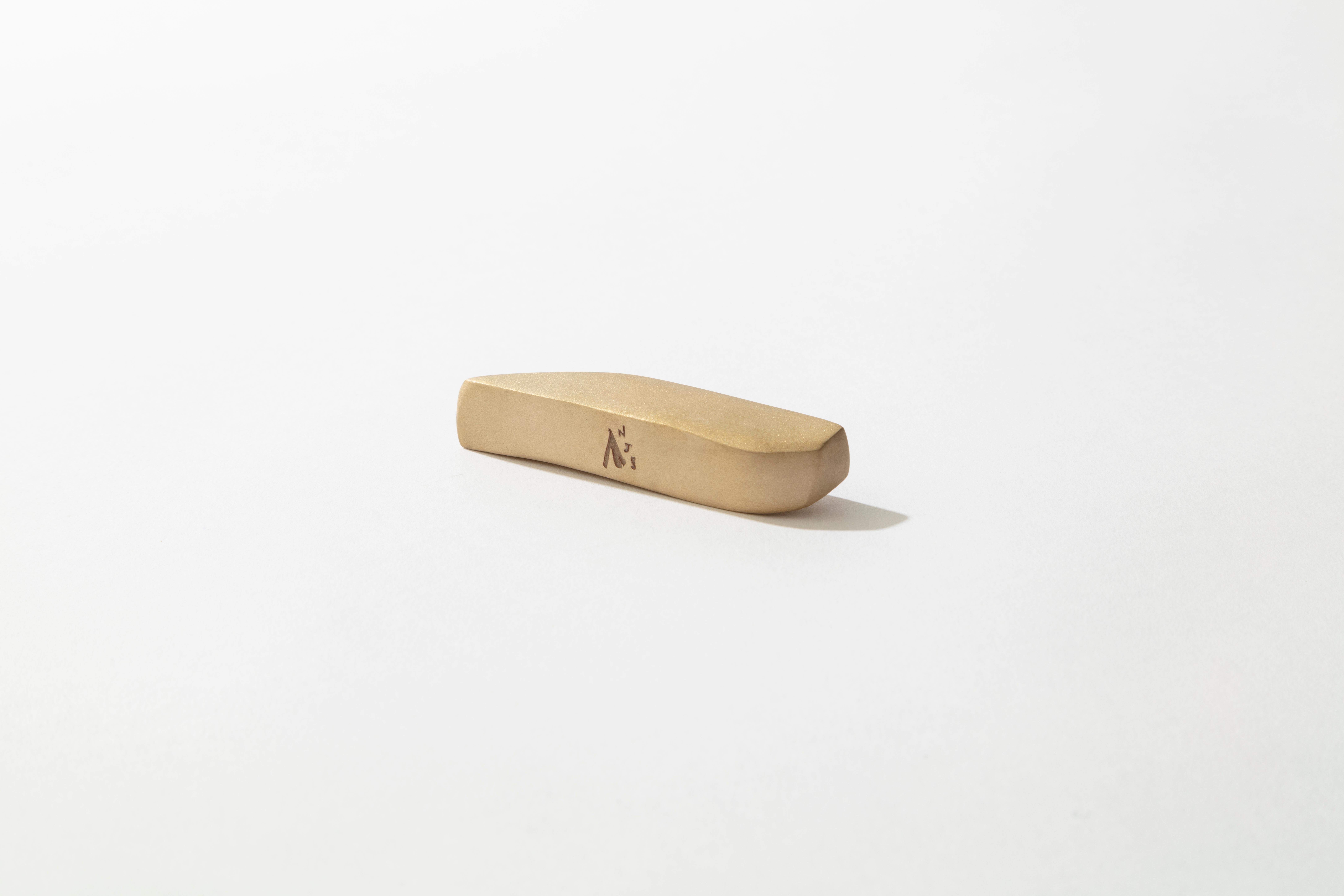 Sculptural Brass Slope Incense Holder In New Condition In Brooklyn, NY