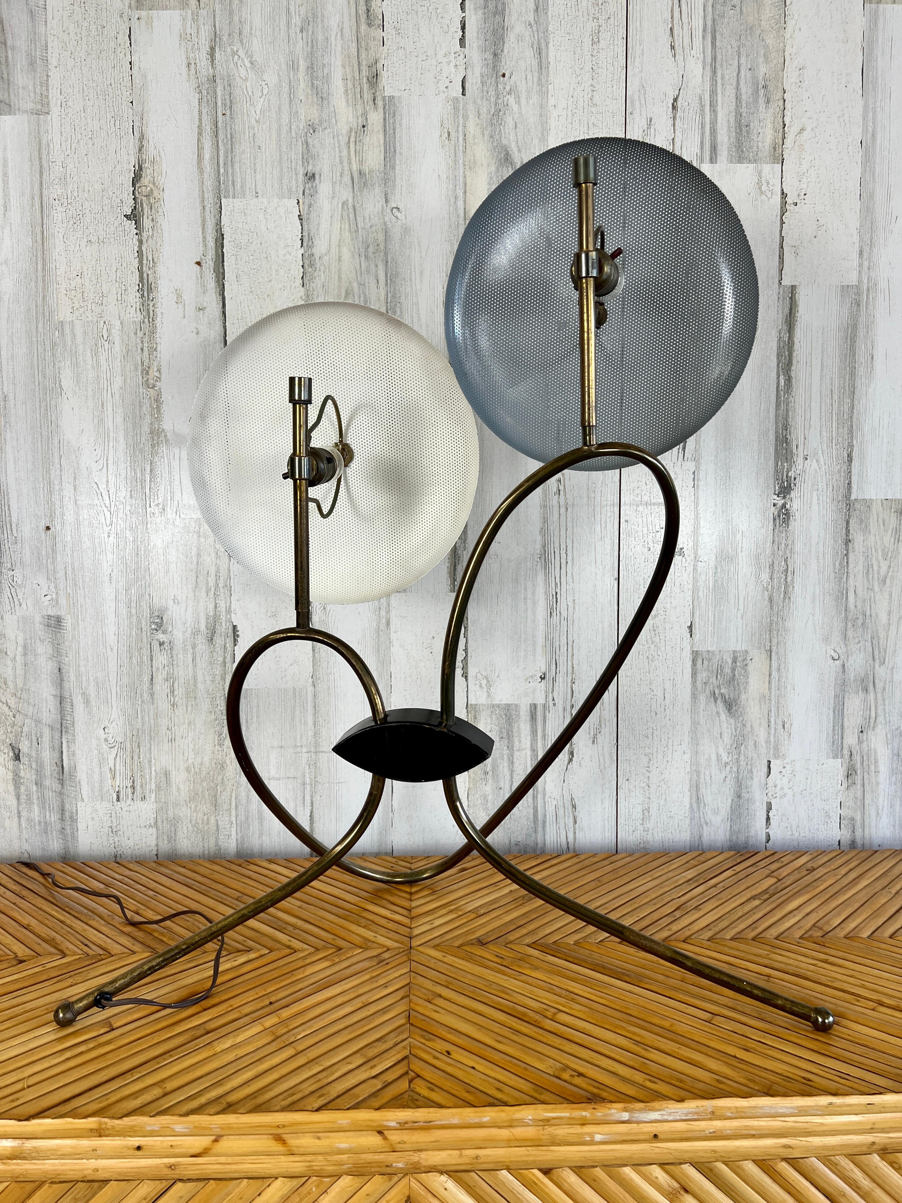 Sculptural Brass Table Lamp For Sale 14