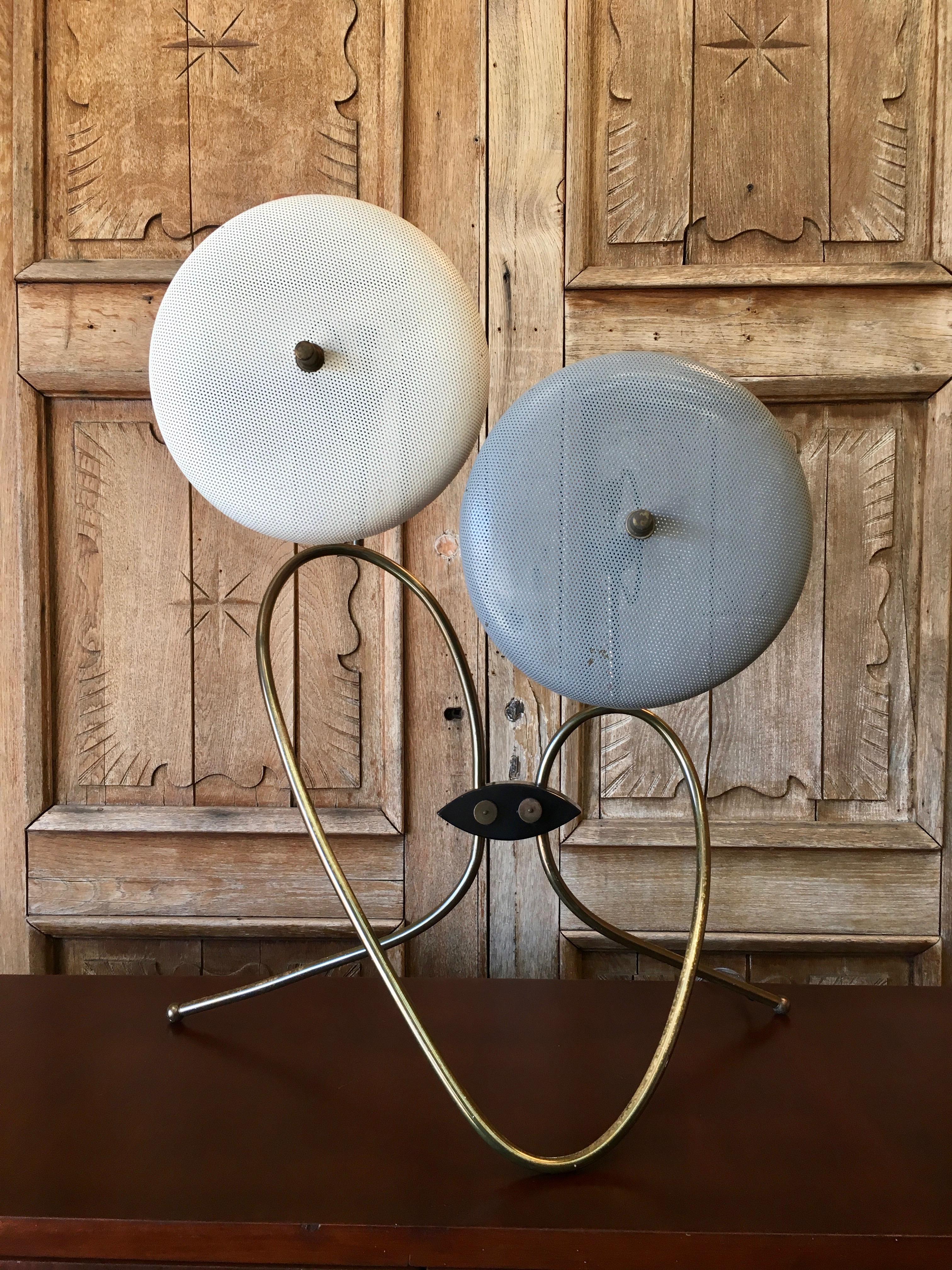 20th Century Sculptural Brass Table Lamp