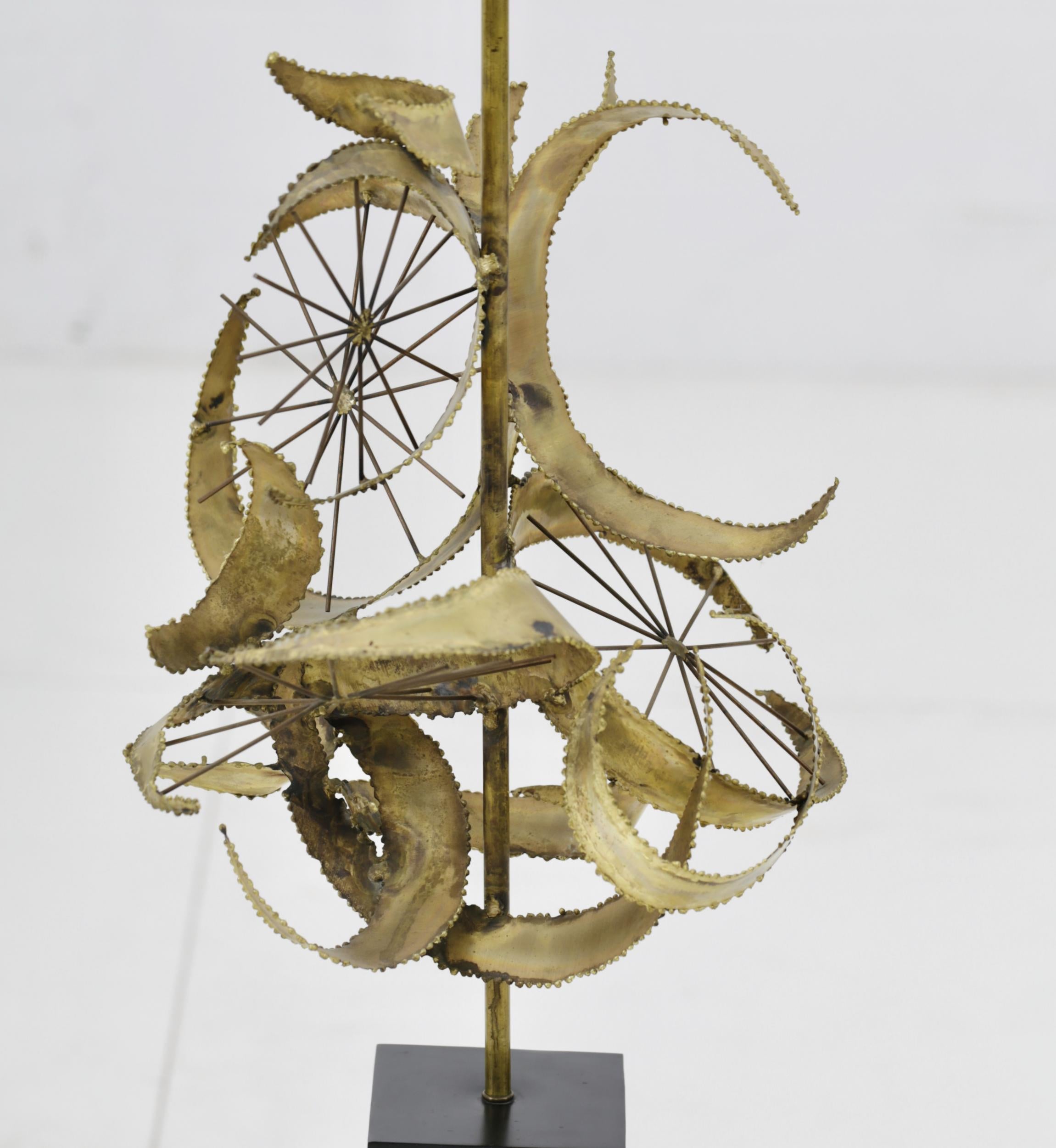 20th Century Sculptural Brass Table Lamps by Laurel