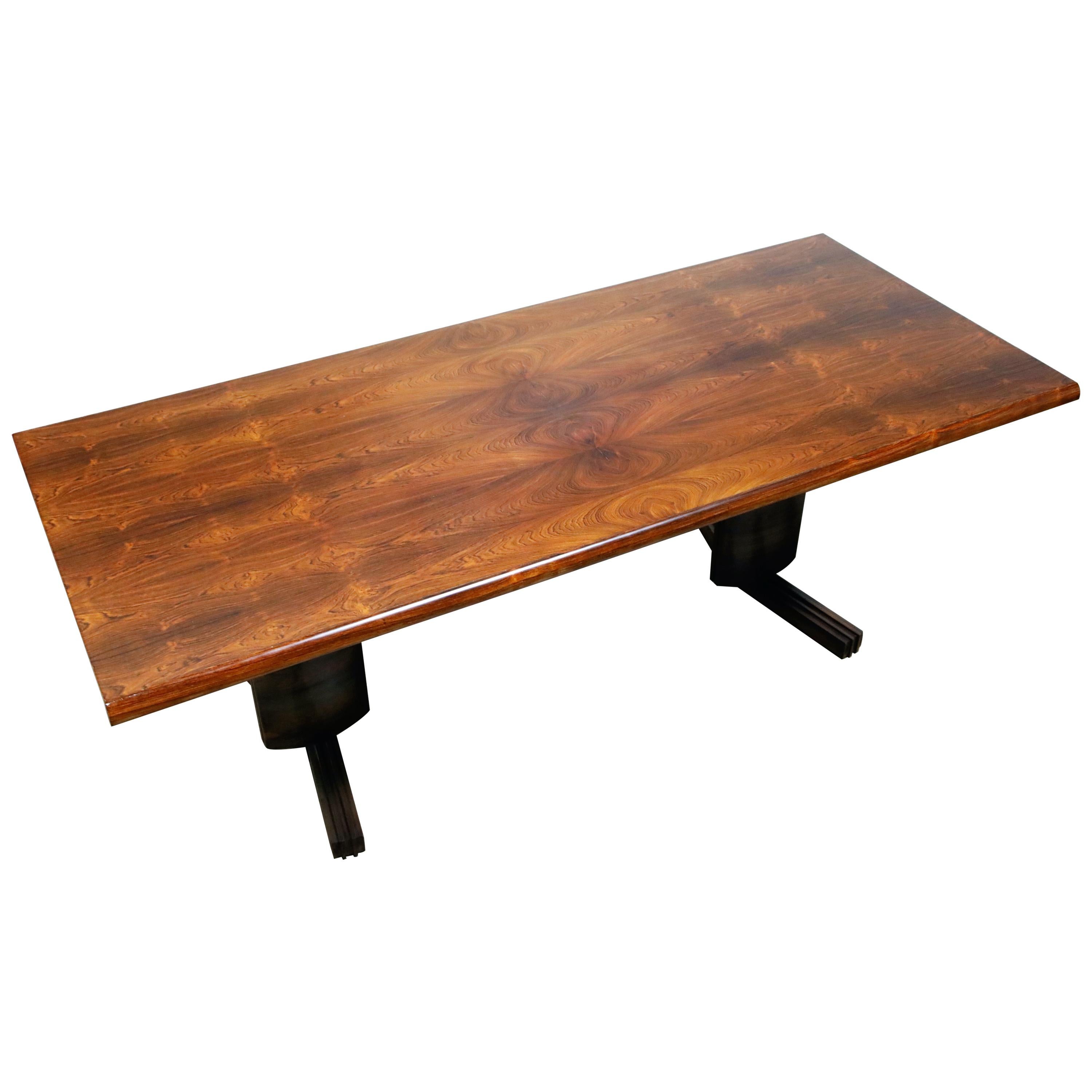 Sculptural Brazilian Rosewood Dining Table by Novo Rumo, Brazil, 1960s 