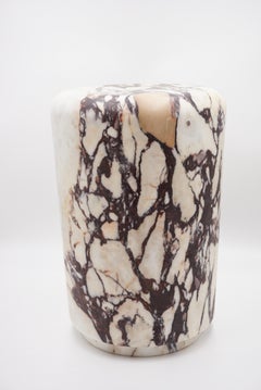 Taburete escultórico de mármol Breccia Medicea "Trono de Dioniso" de Lorenzo Ciompi