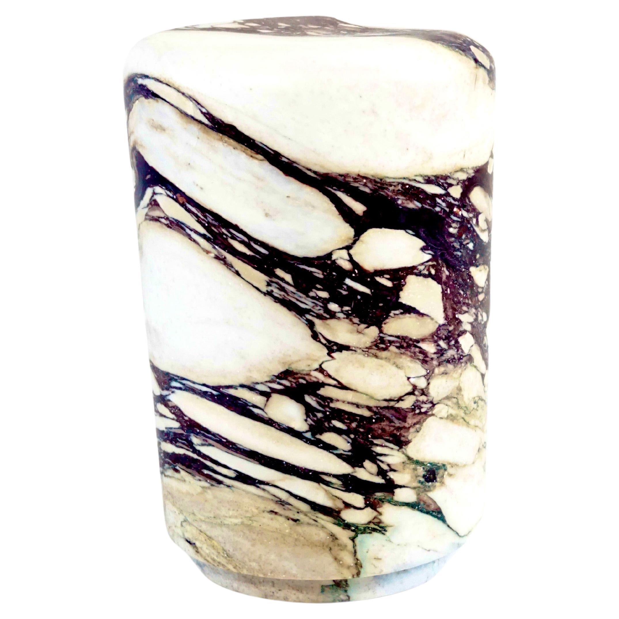 Sculptural Breccia Medicea Marble Stool "Throne of Dioniso" by Lorenzo Ciompi For Sale