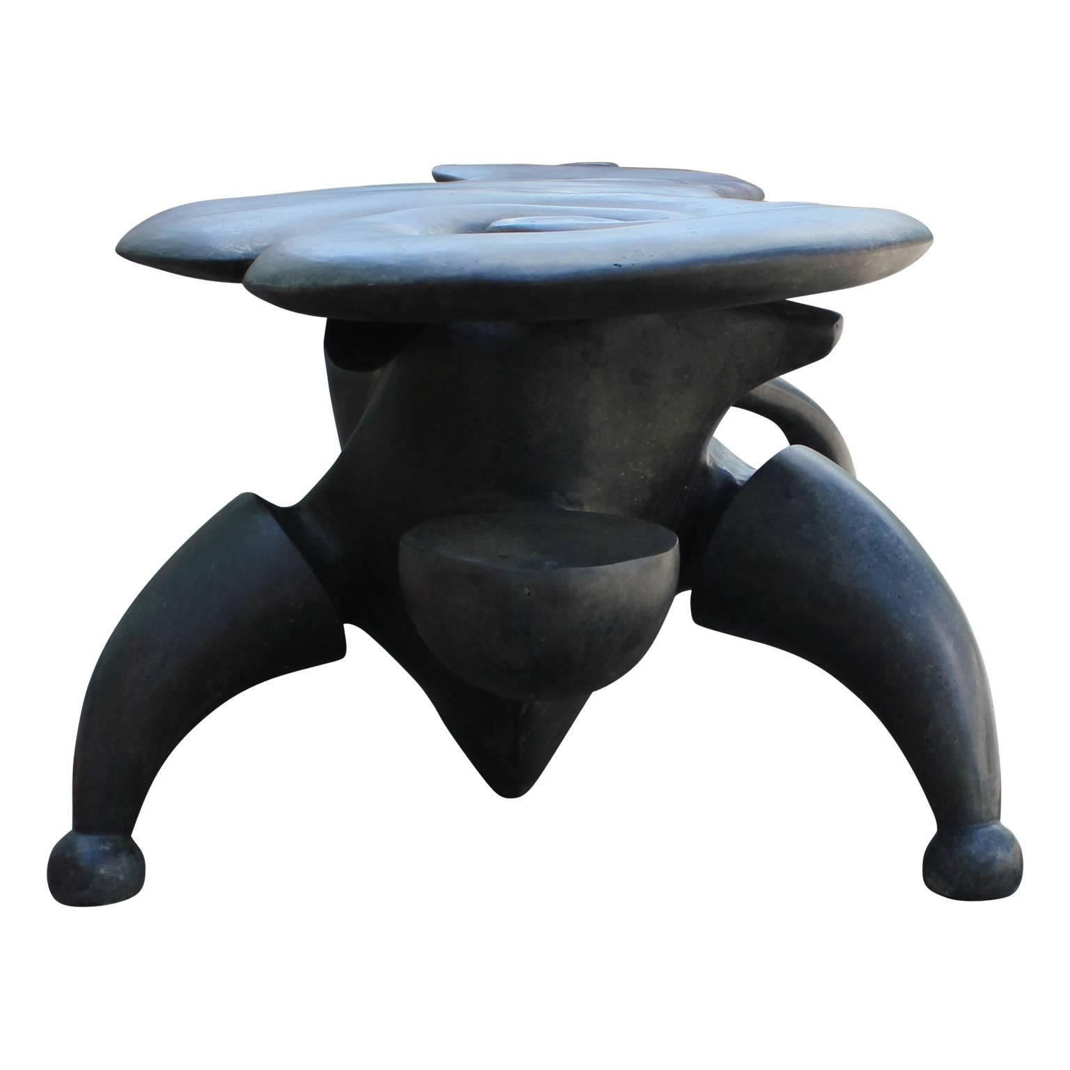 Modern Sculptural Bronze Bench by Gil Bruvel