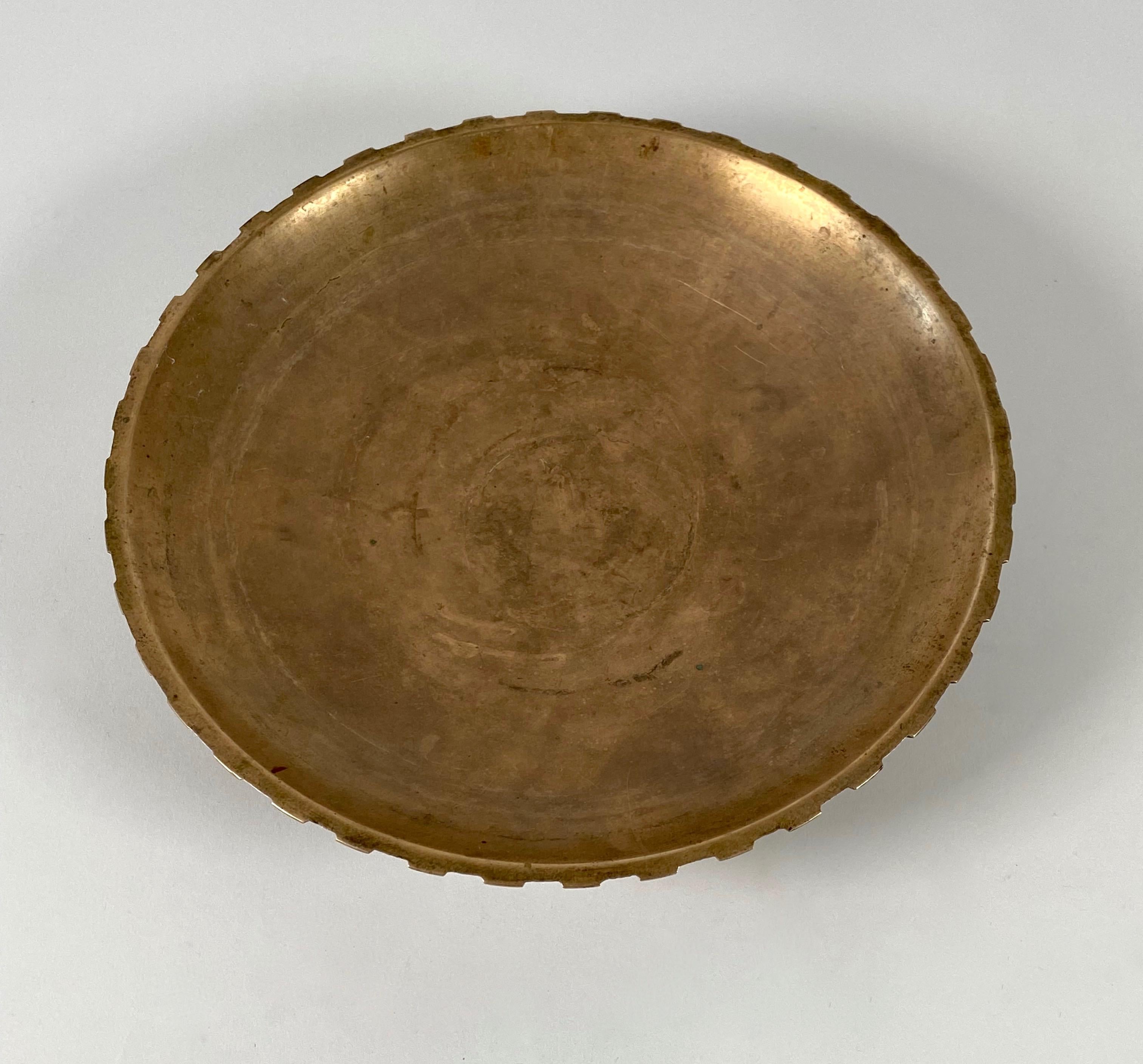 Scandinavian Modern Sculptural Bronze Bowl by Tino's of Denmark