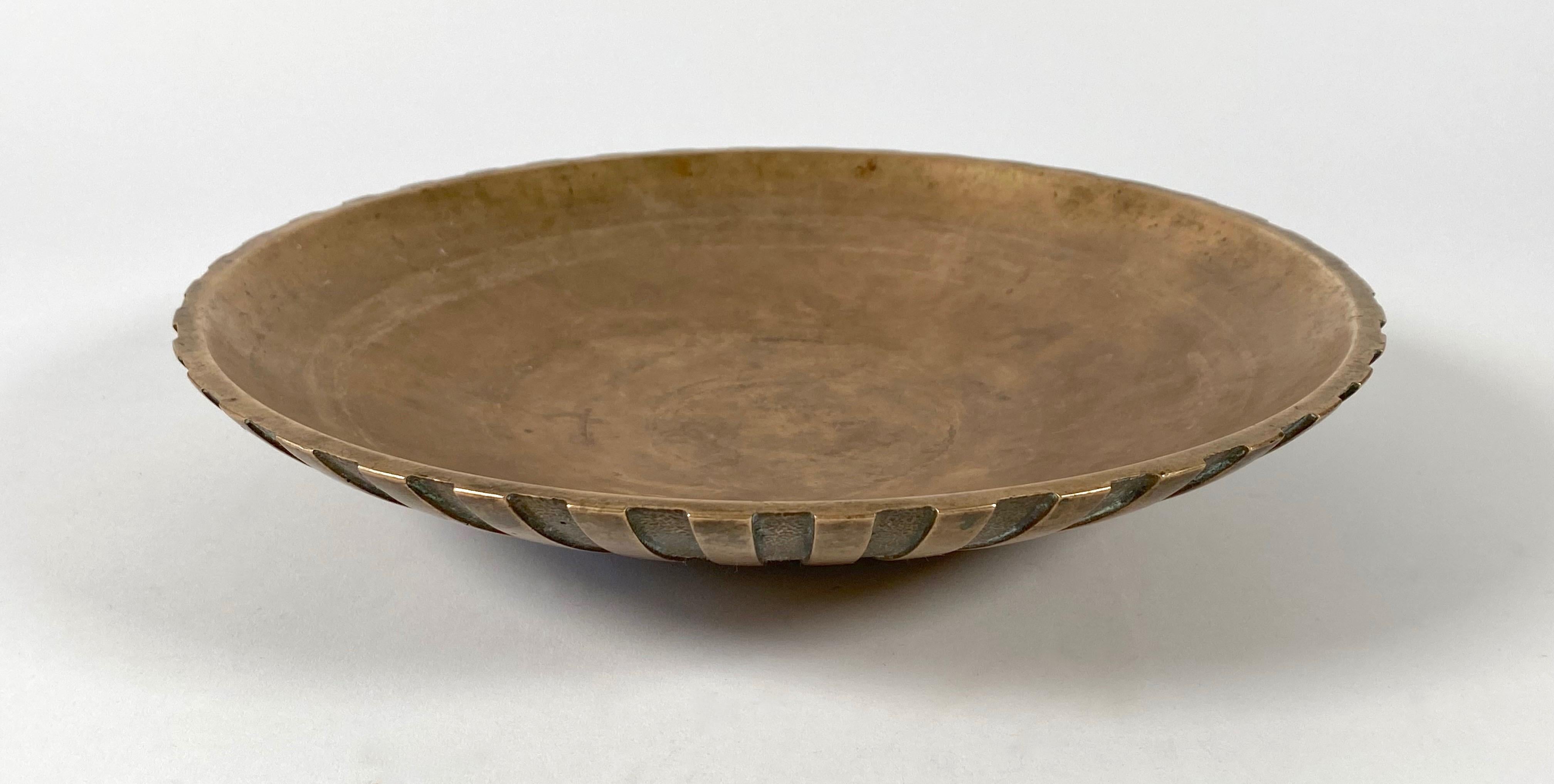 Danish Sculptural Bronze Bowl by Tino's of Denmark
