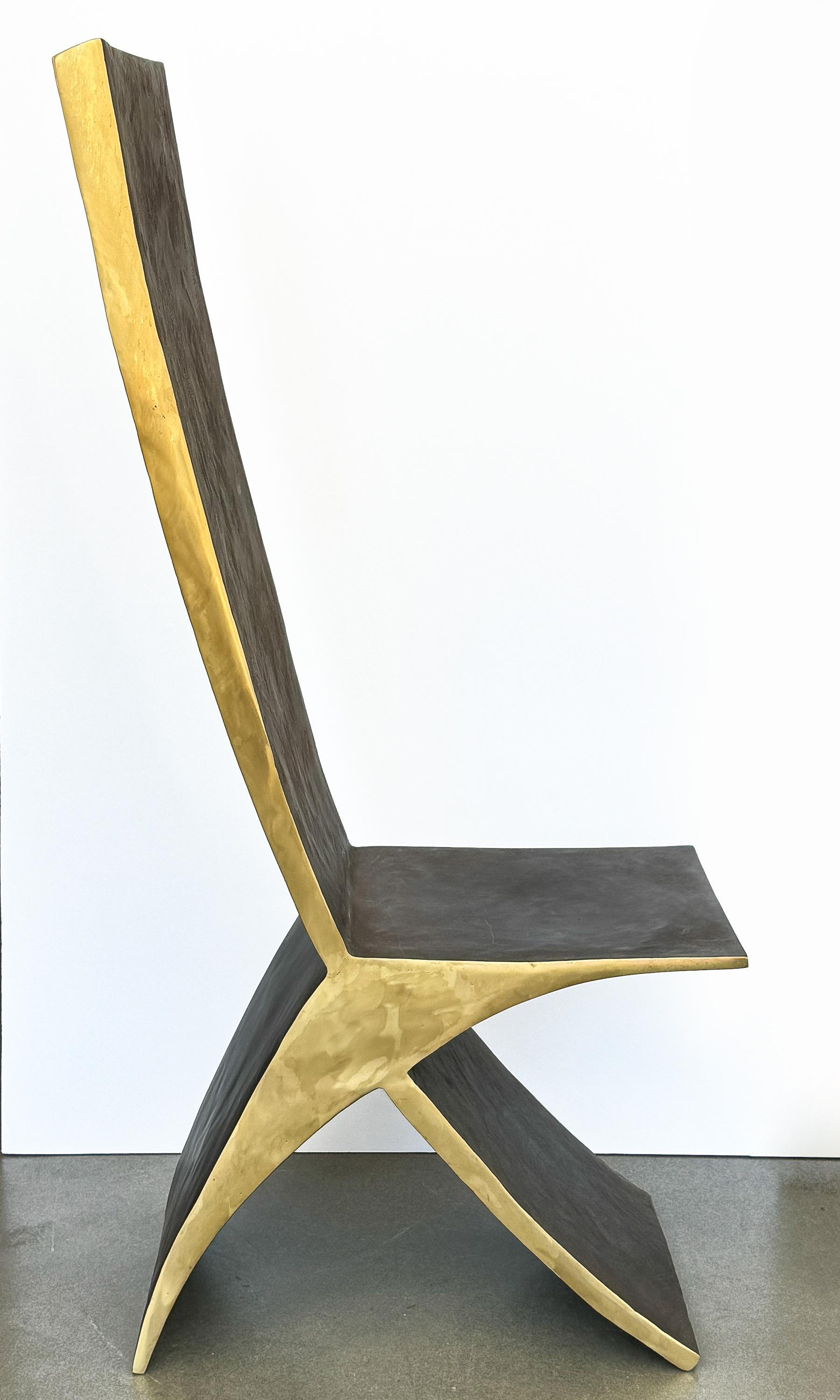 Sculptural Bronze Chair by James Vilona For Sale 4